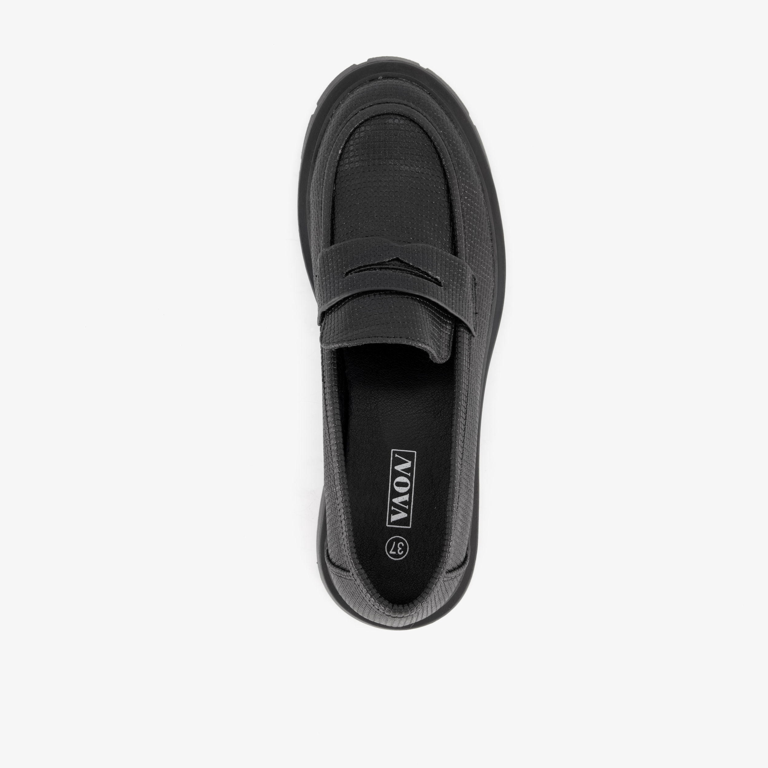 Nova dames loafers met slangenprint zwart – foto 4