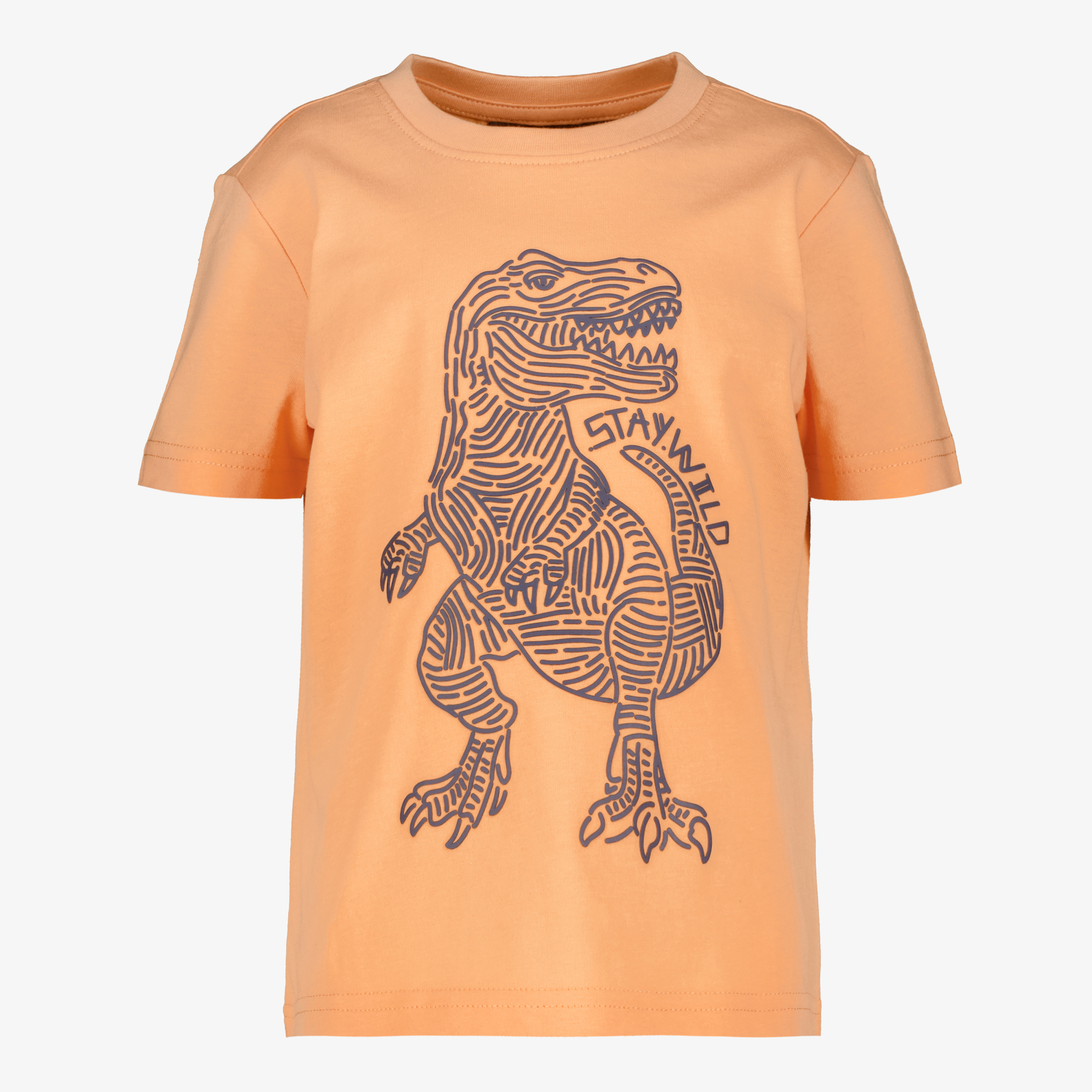 Unsigned jongens T-shirt met dino oranje