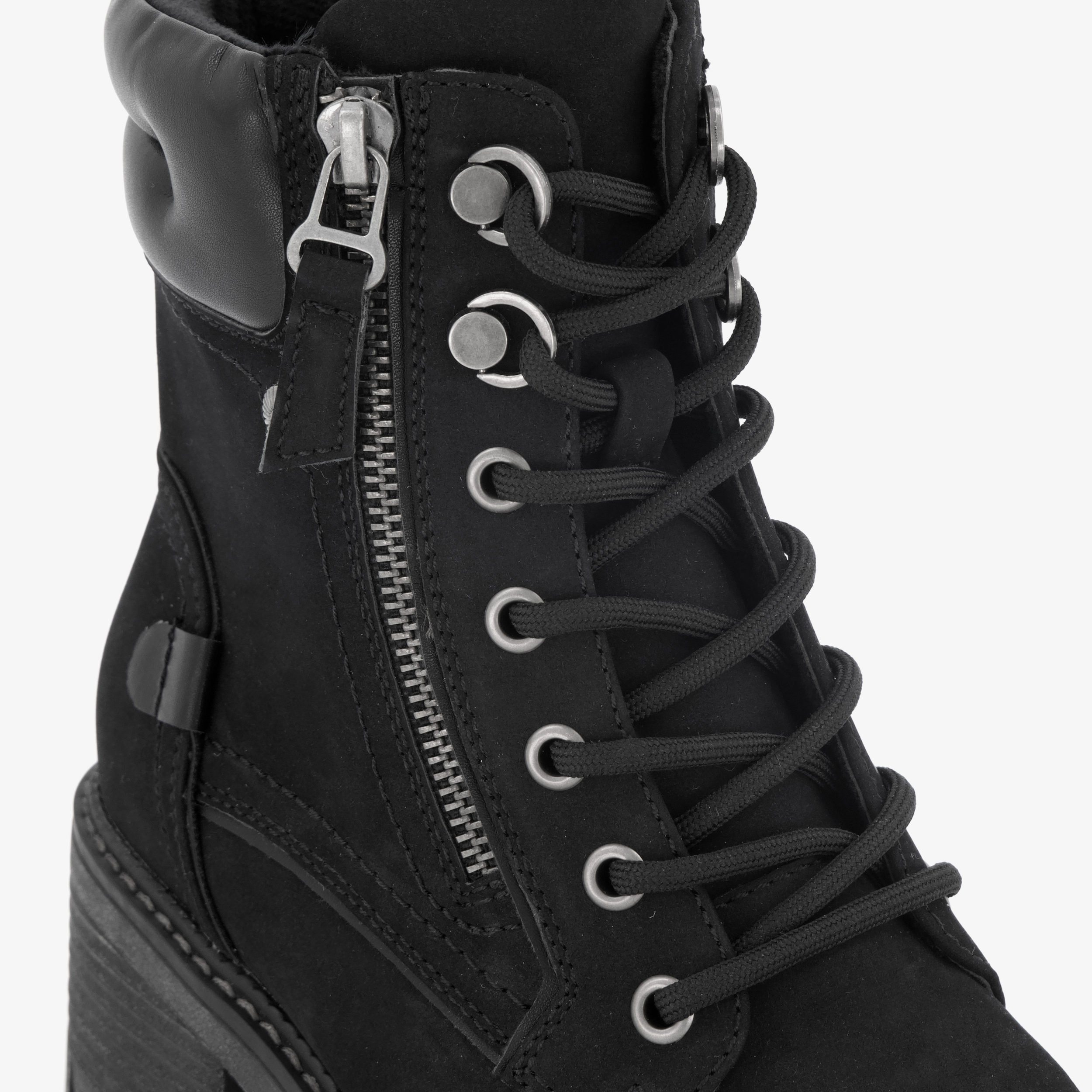 Blue box dames veterboots zwart – foto 4