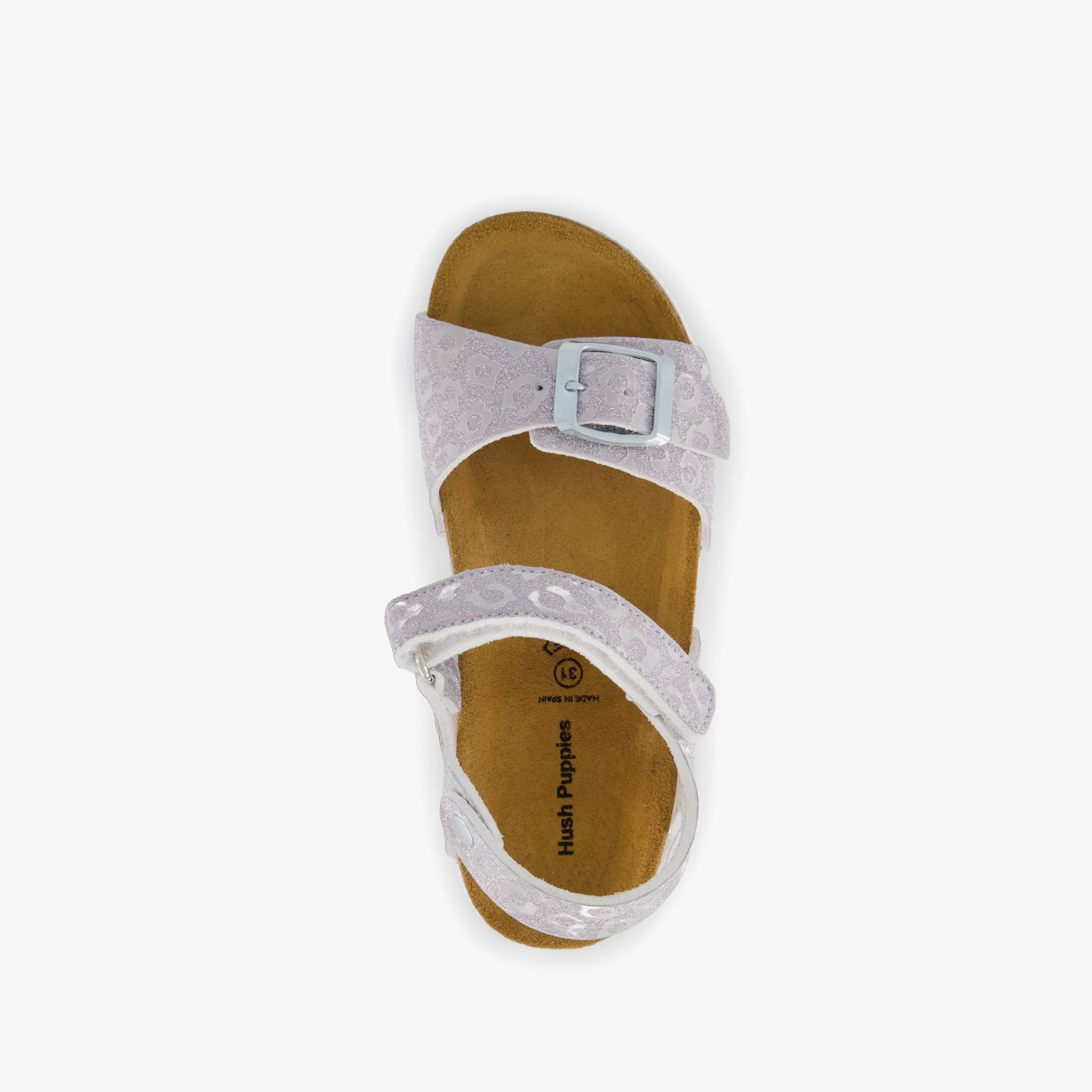 Hush Puppies meisjes bio sandalen met panterprint lila – foto 4