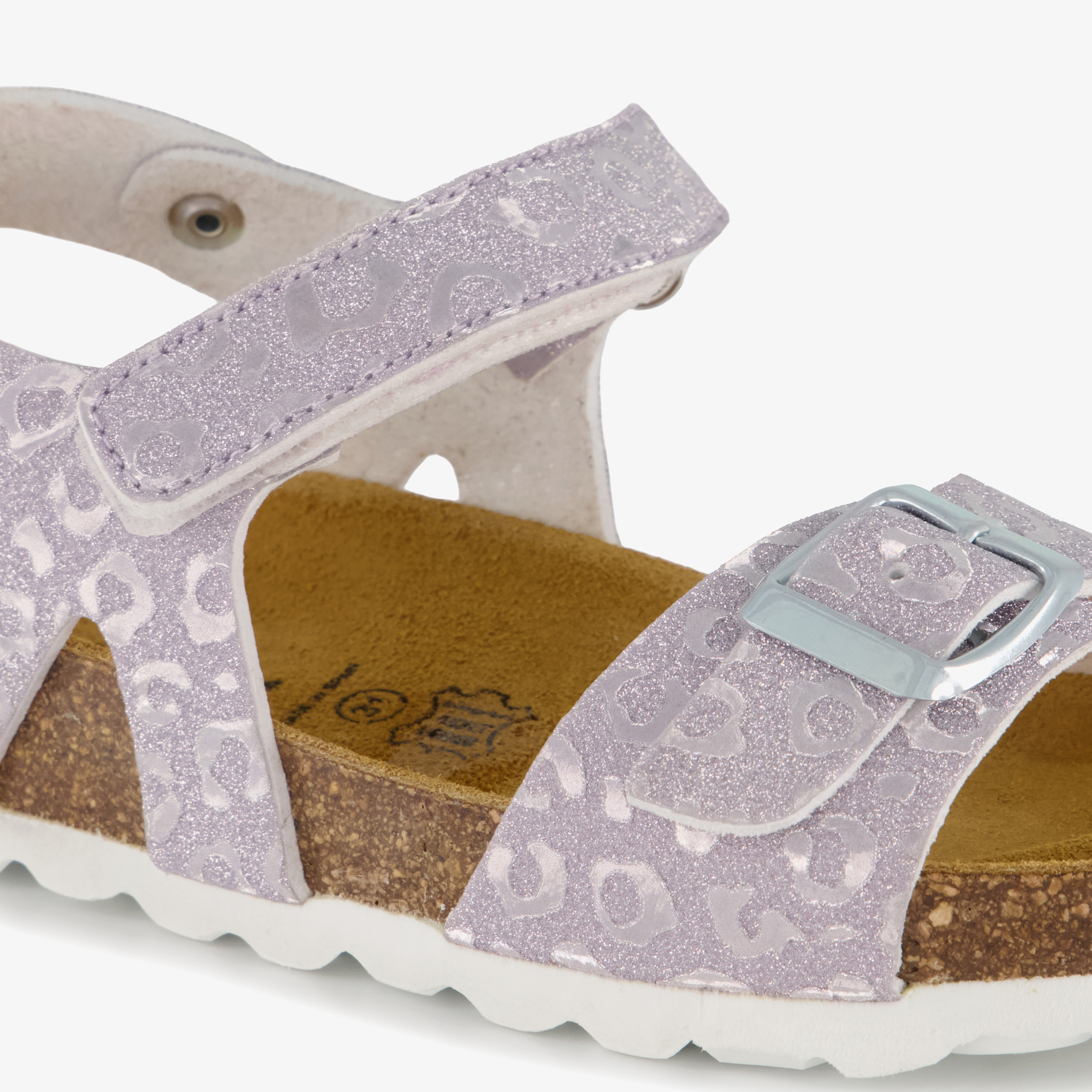 Hush Puppies meisjes bio sandalen met panterprint lila – foto 5