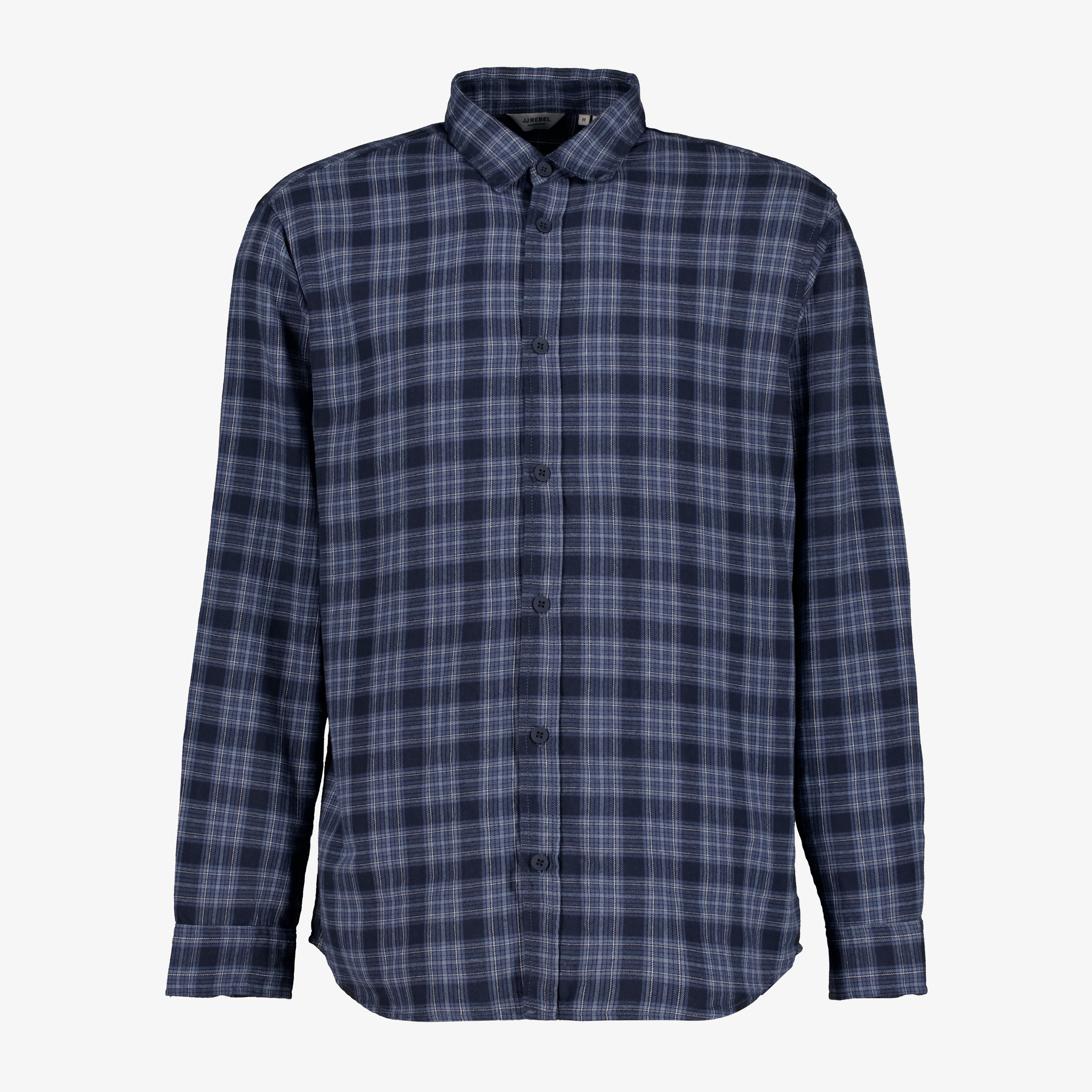 JJ Rebel heren overhemd geruit blauw t-shirts & tops