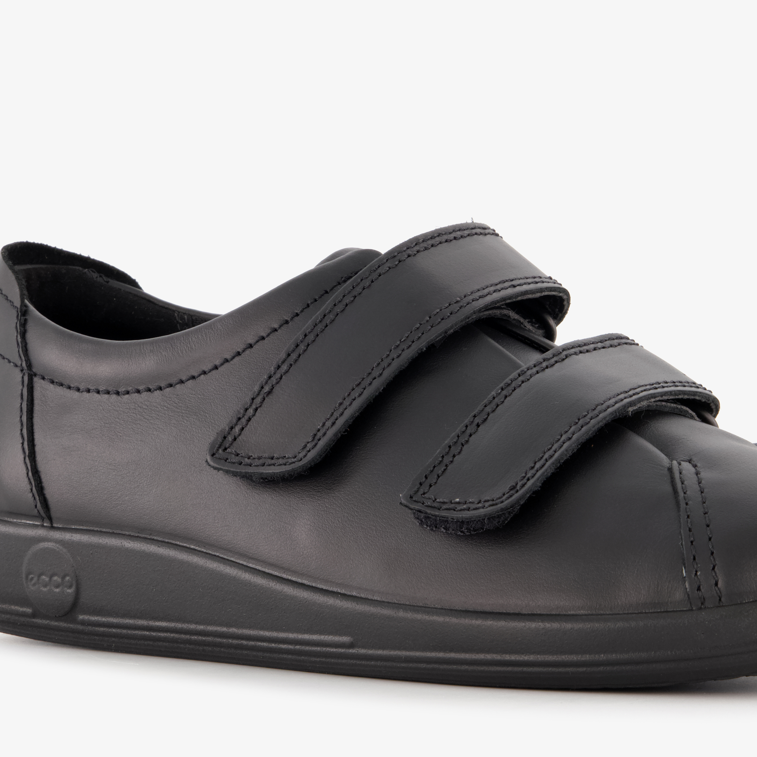 ECCO Soft 2.0 leren dames sneakers zwart – foto 5