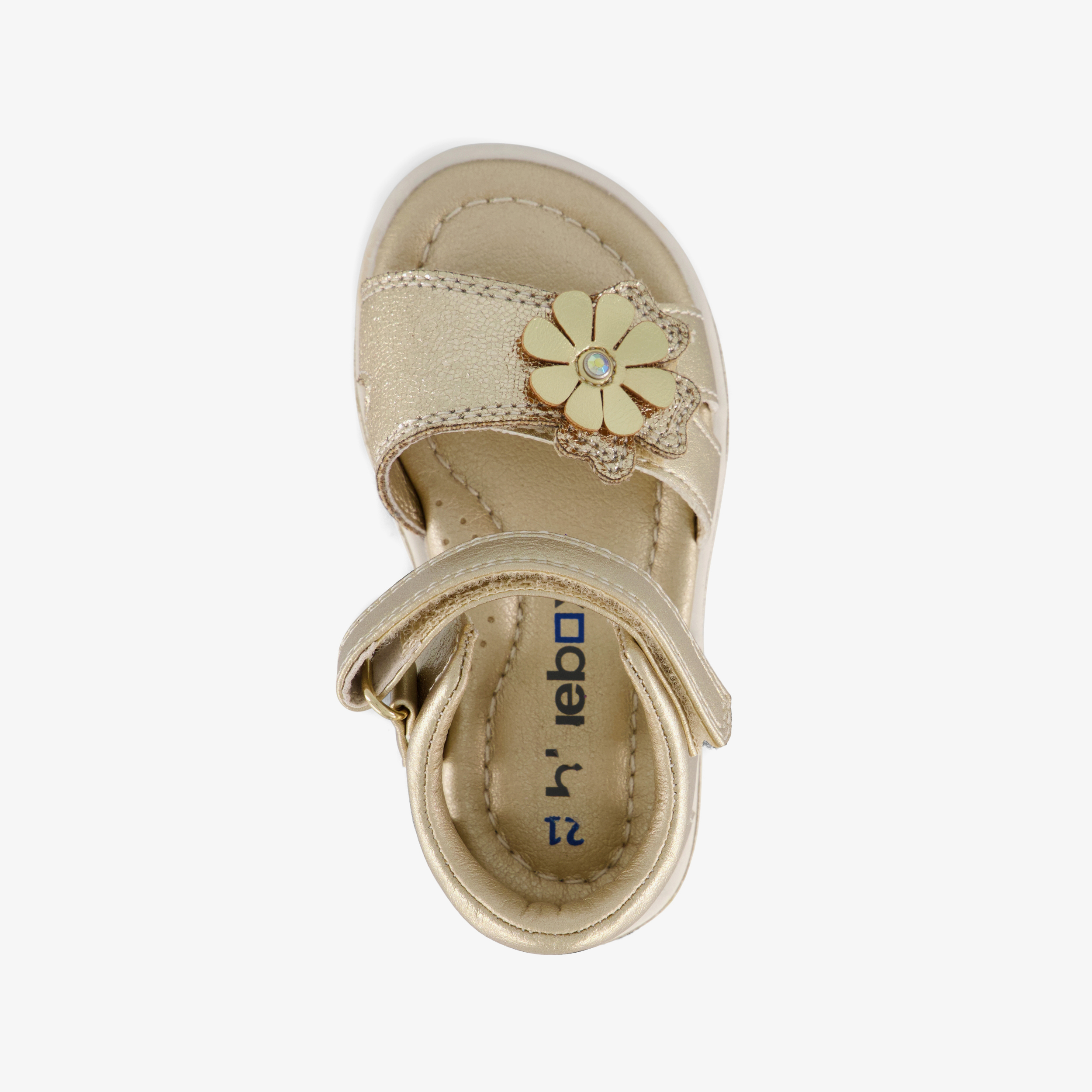 Blue Box meisjes sandalen met bloemen goud – foto 4