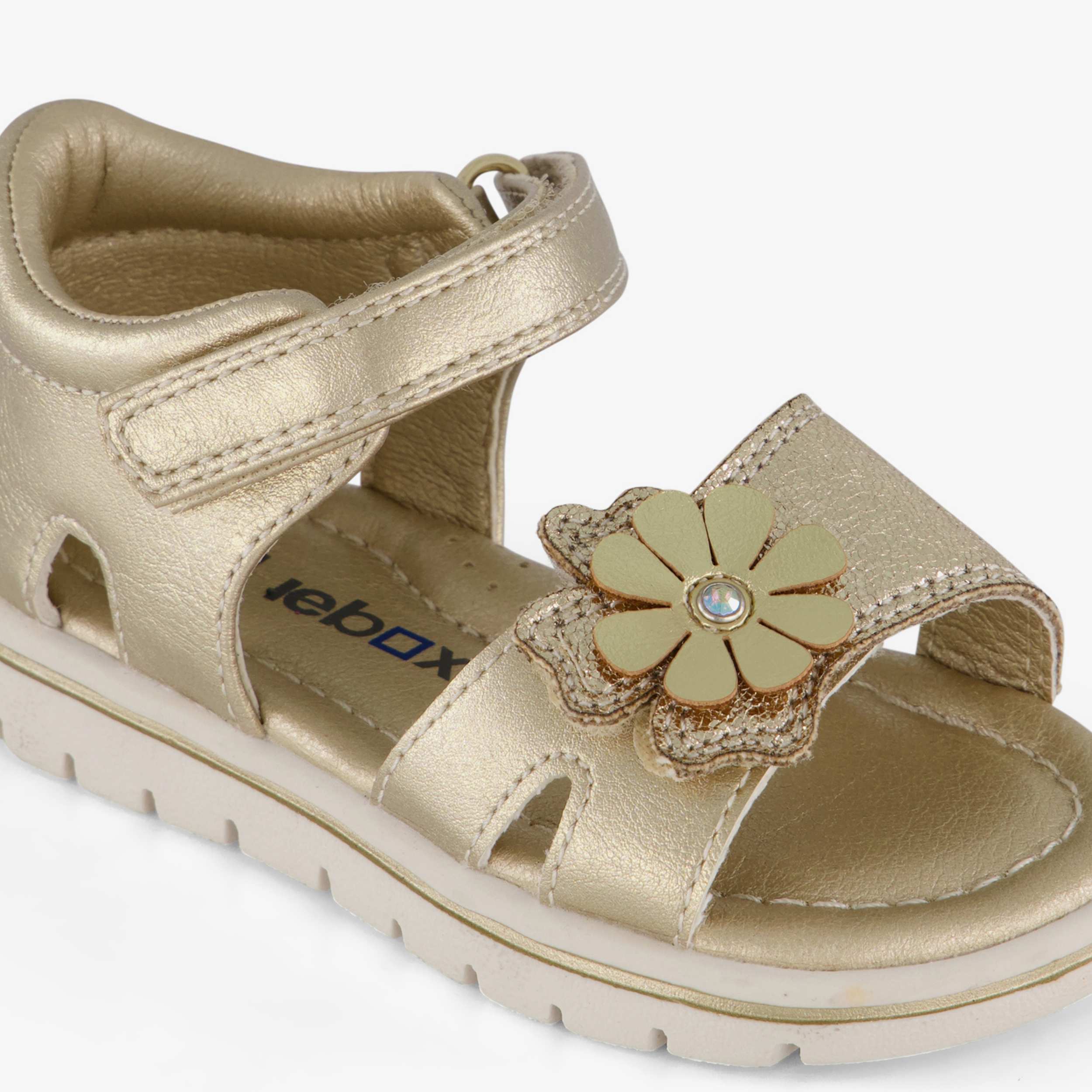 Blue Box meisjes sandalen met bloemen goud – foto 5