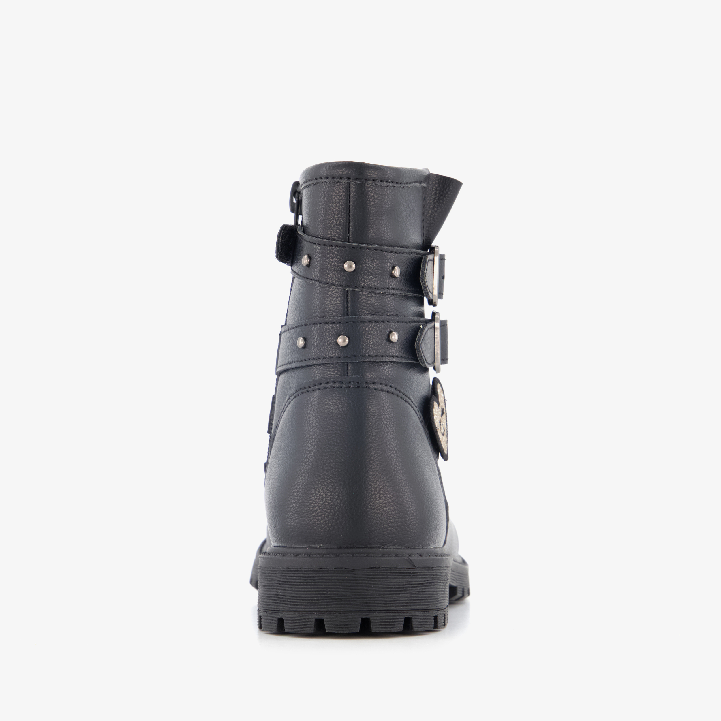 Blue Box meisjes biker boots met hartje zwart – foto 2