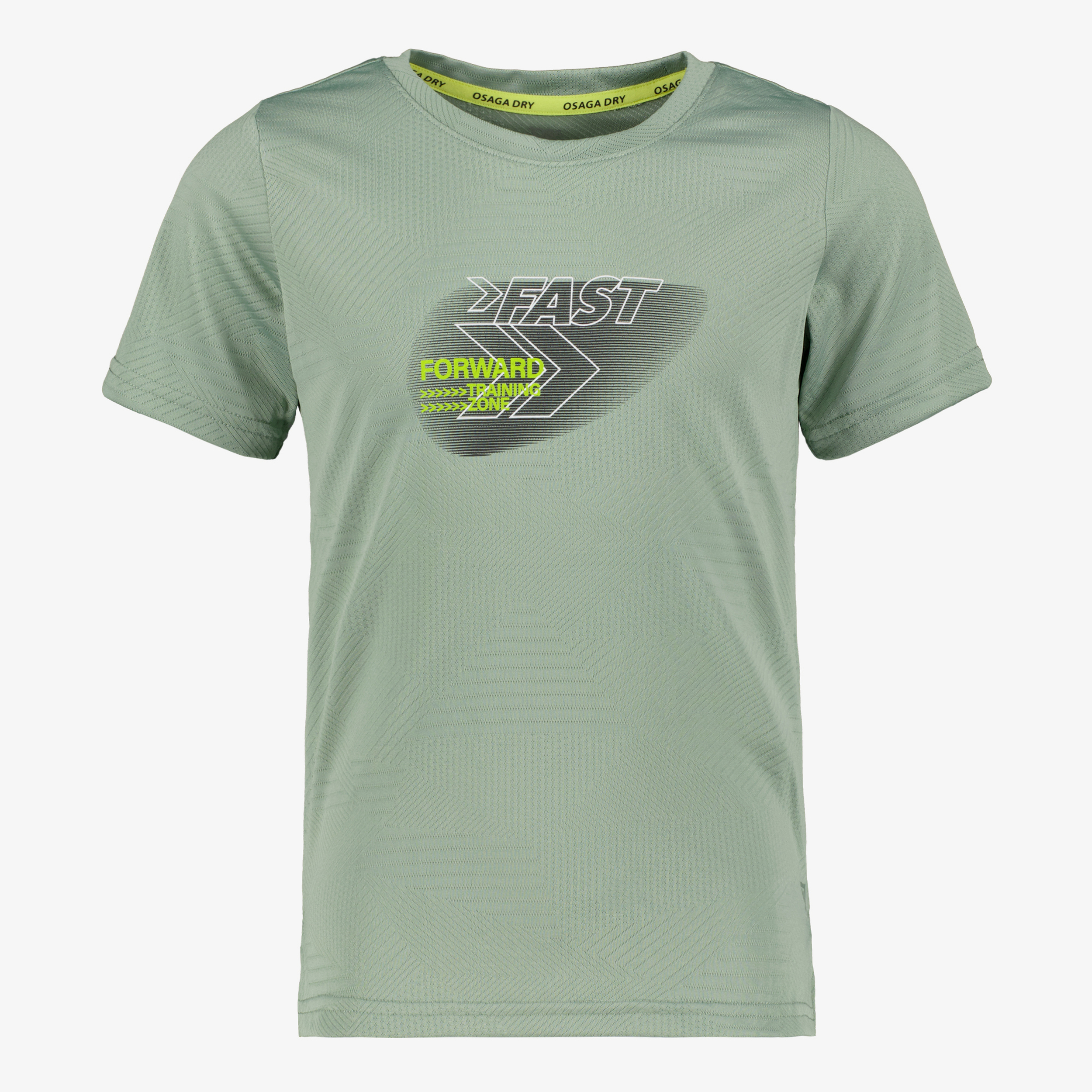 Osaga Dry jongens sport T-shirt met opdruk groen Osaga Dry jongens sport T-shirt met opdruk groen