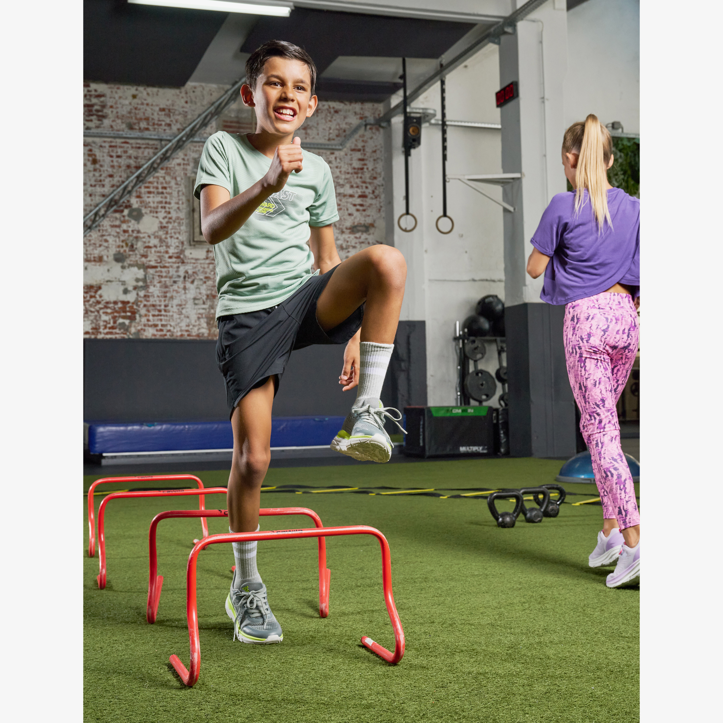 Osaga Dry jongens  sport T-shirt met opdruk groen t-shirts & tops – foto 3
