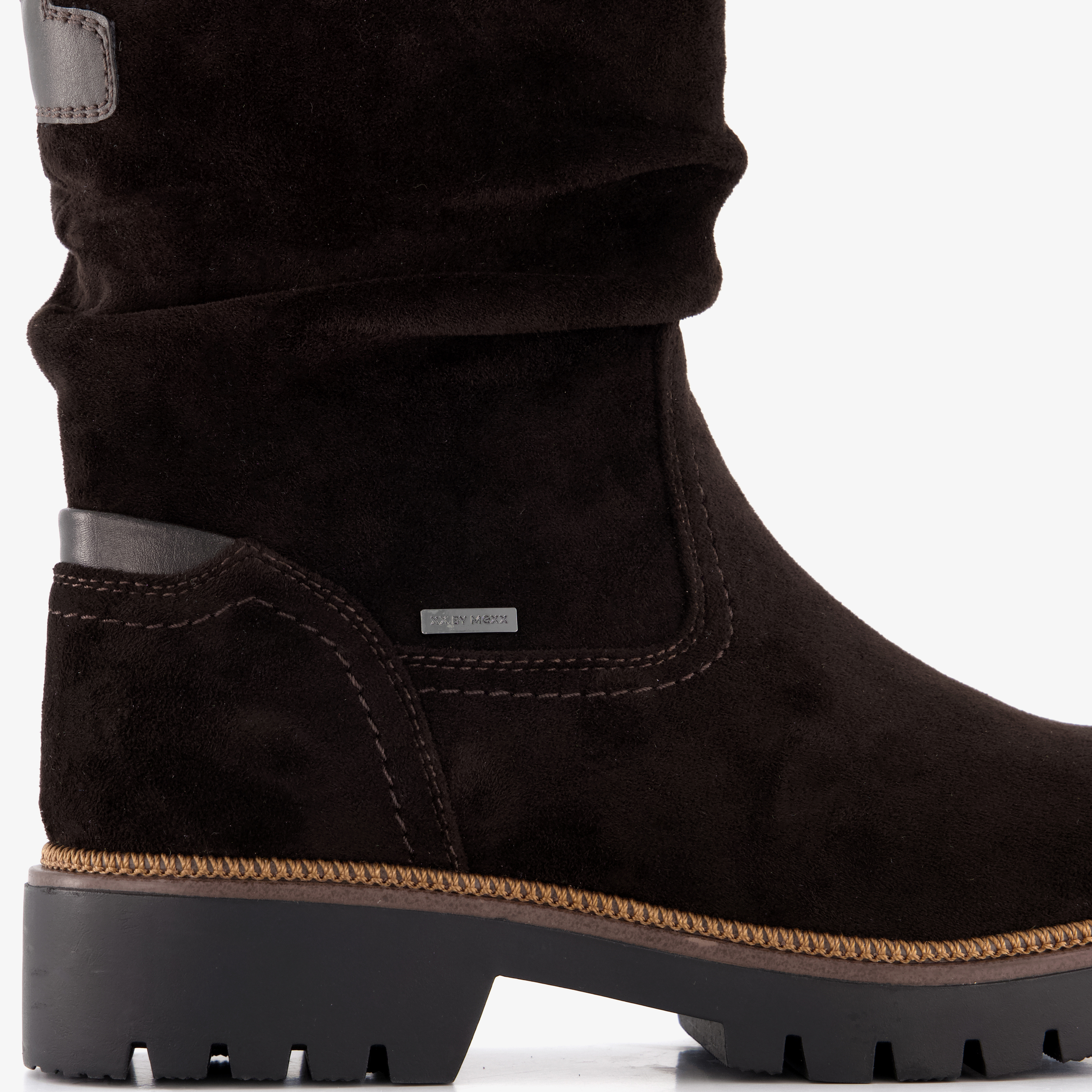 XX By Mexx gevoerde dames boots donkerbruin enkellaarzen – foto 5