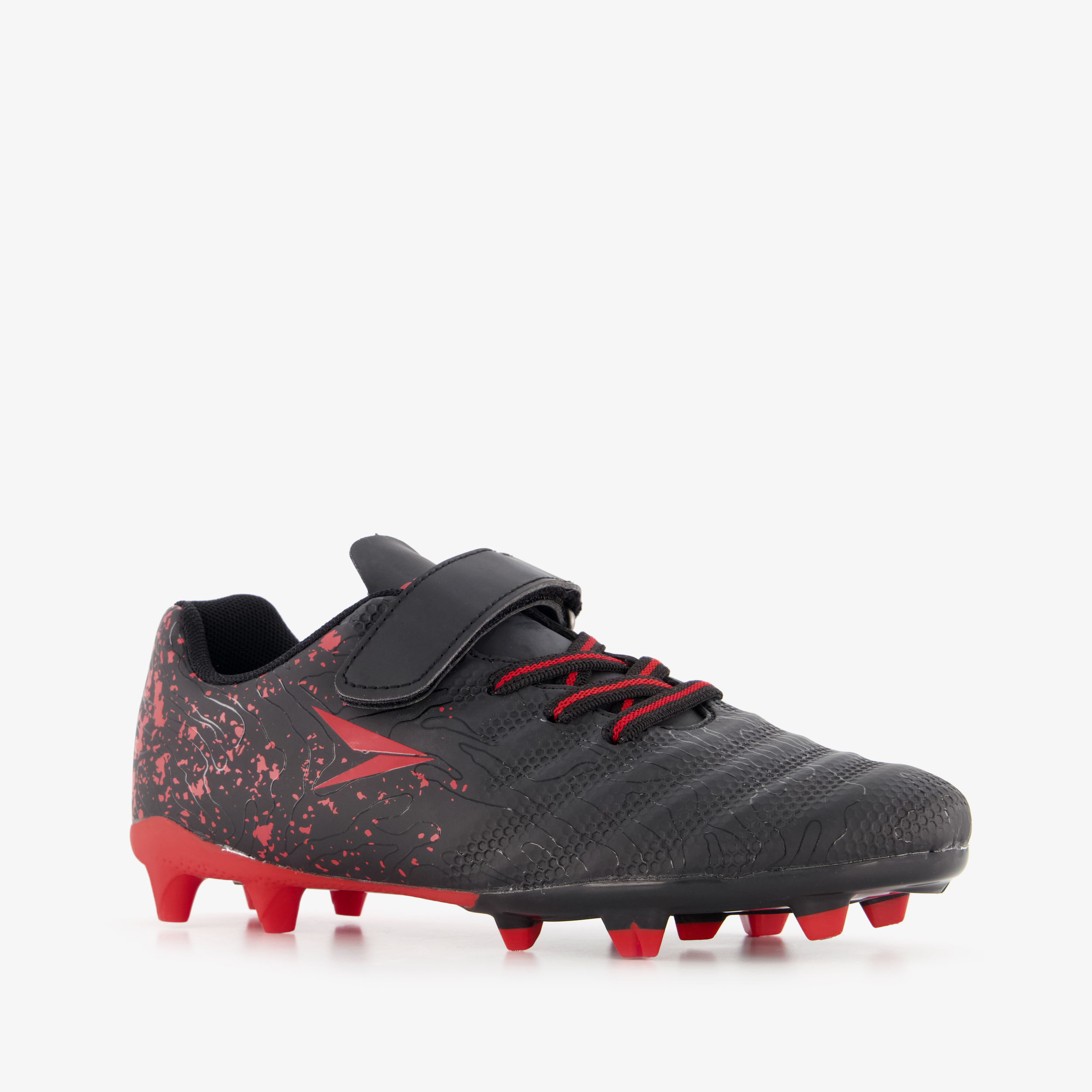 Dutchy Glide FG kinder voetbalschoenen zwart rood