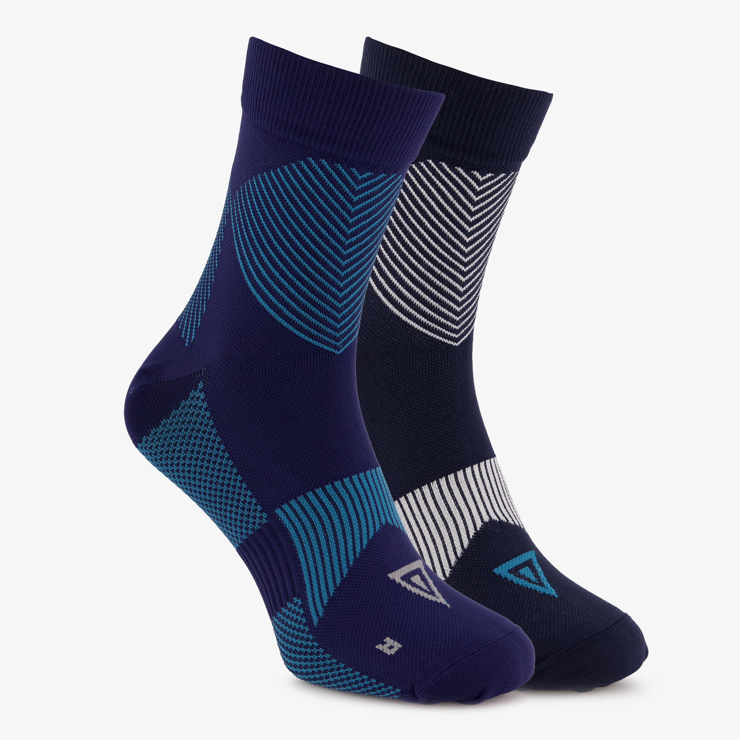 2 paar halflange Osaga compressiesokken zwart blauw meisjes