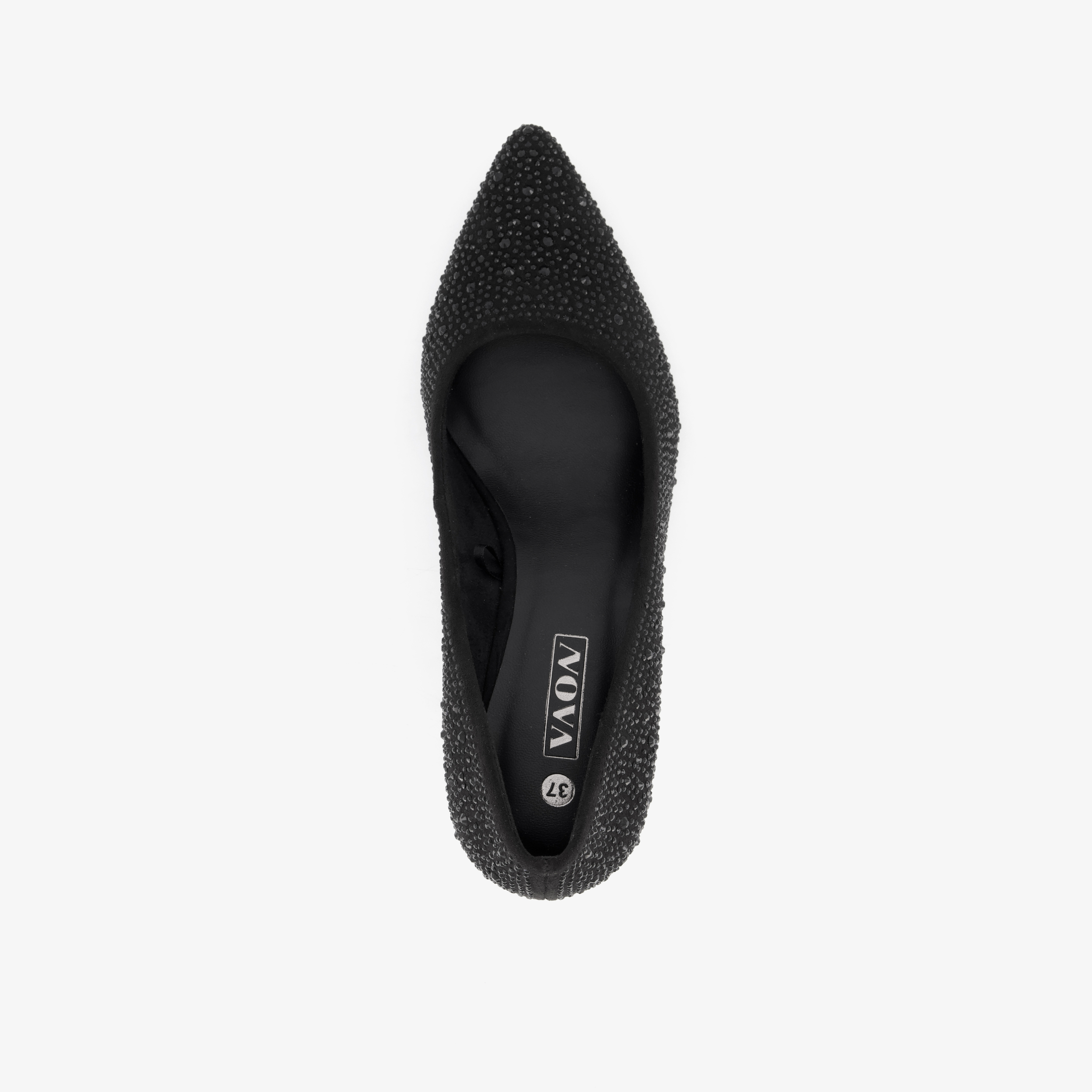 Nova dames pumps met glitters zwart – foto 4