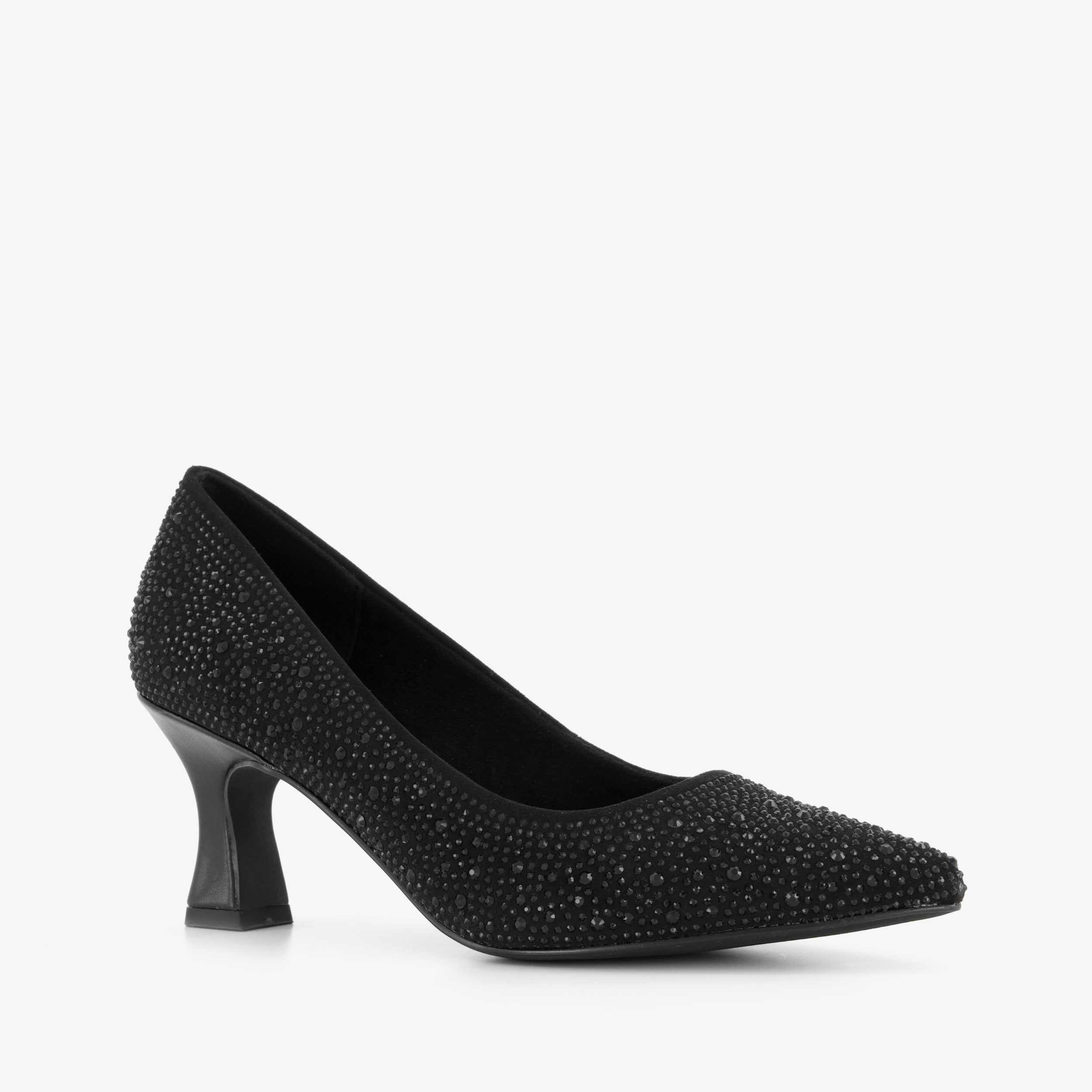 Nova dames pumps met glitters zwart