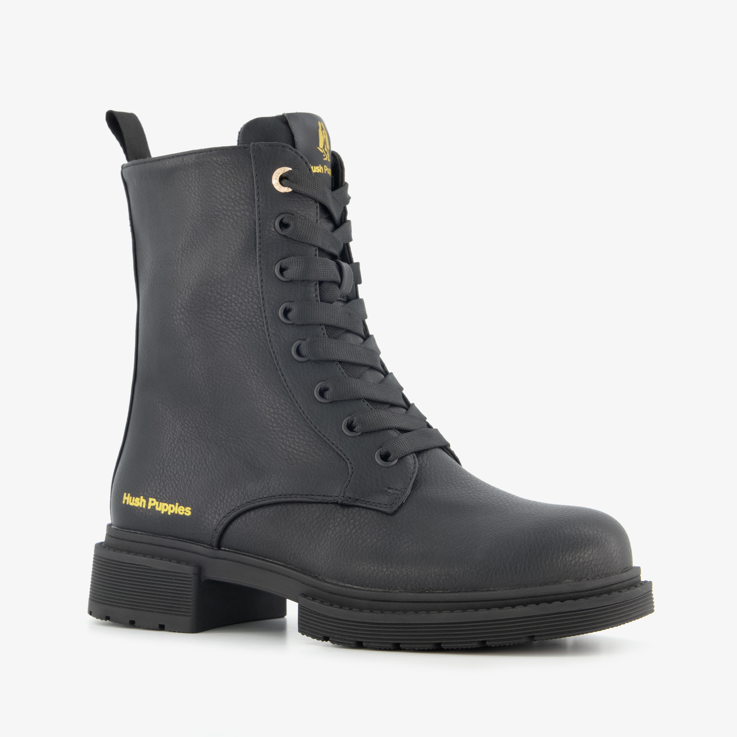 Hush Puppies dames veterboots zwart laarzen