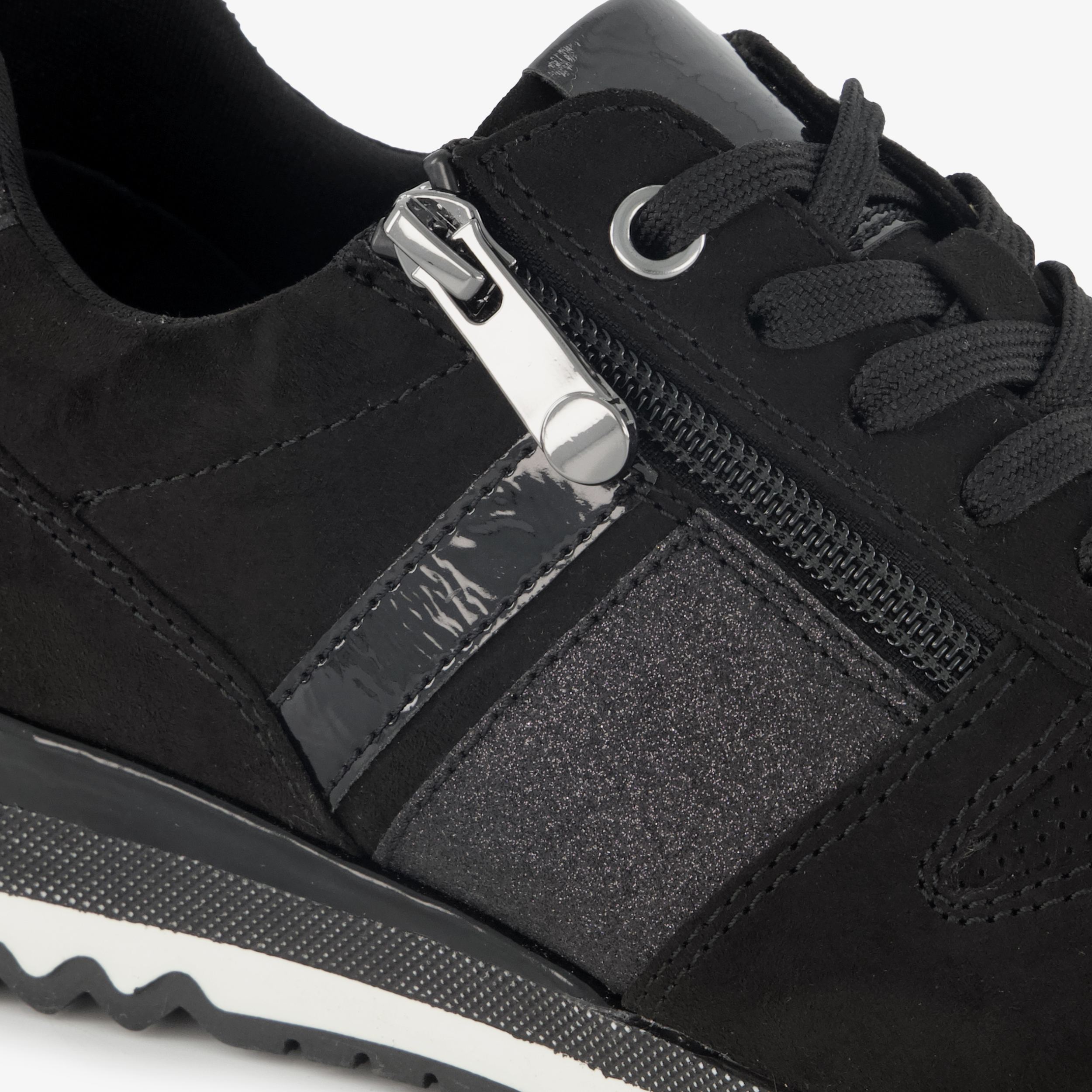 Nova dames sneakers met lak zwart – foto 5