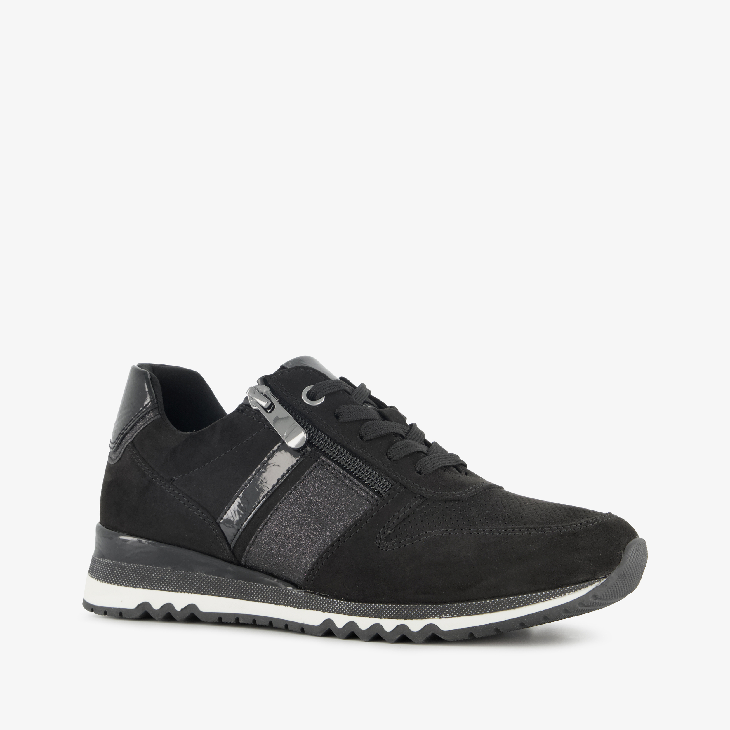 Nova dames sneakers met lak zwart