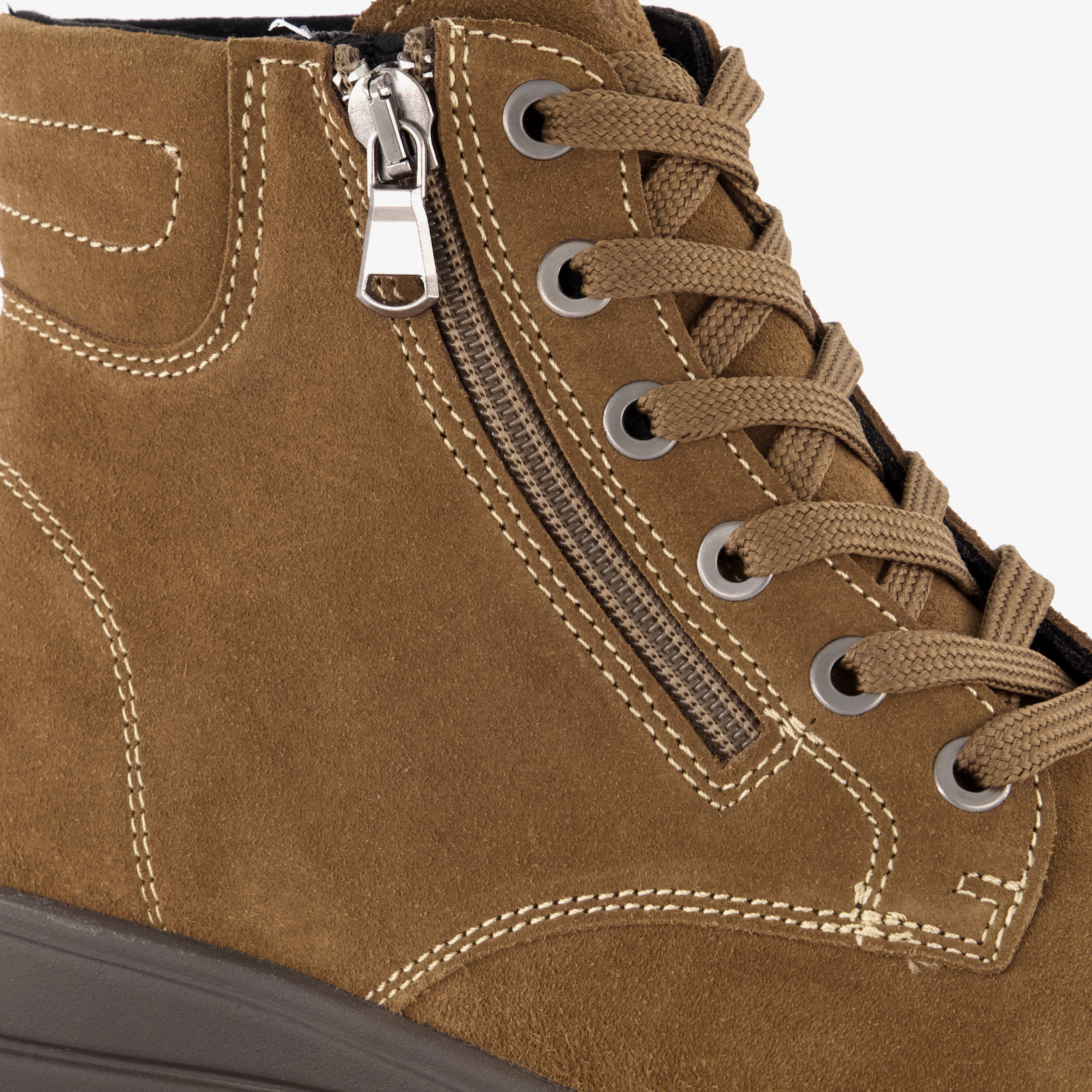 Hush Puppies suède dames veterboots bruin laarzen – foto 5