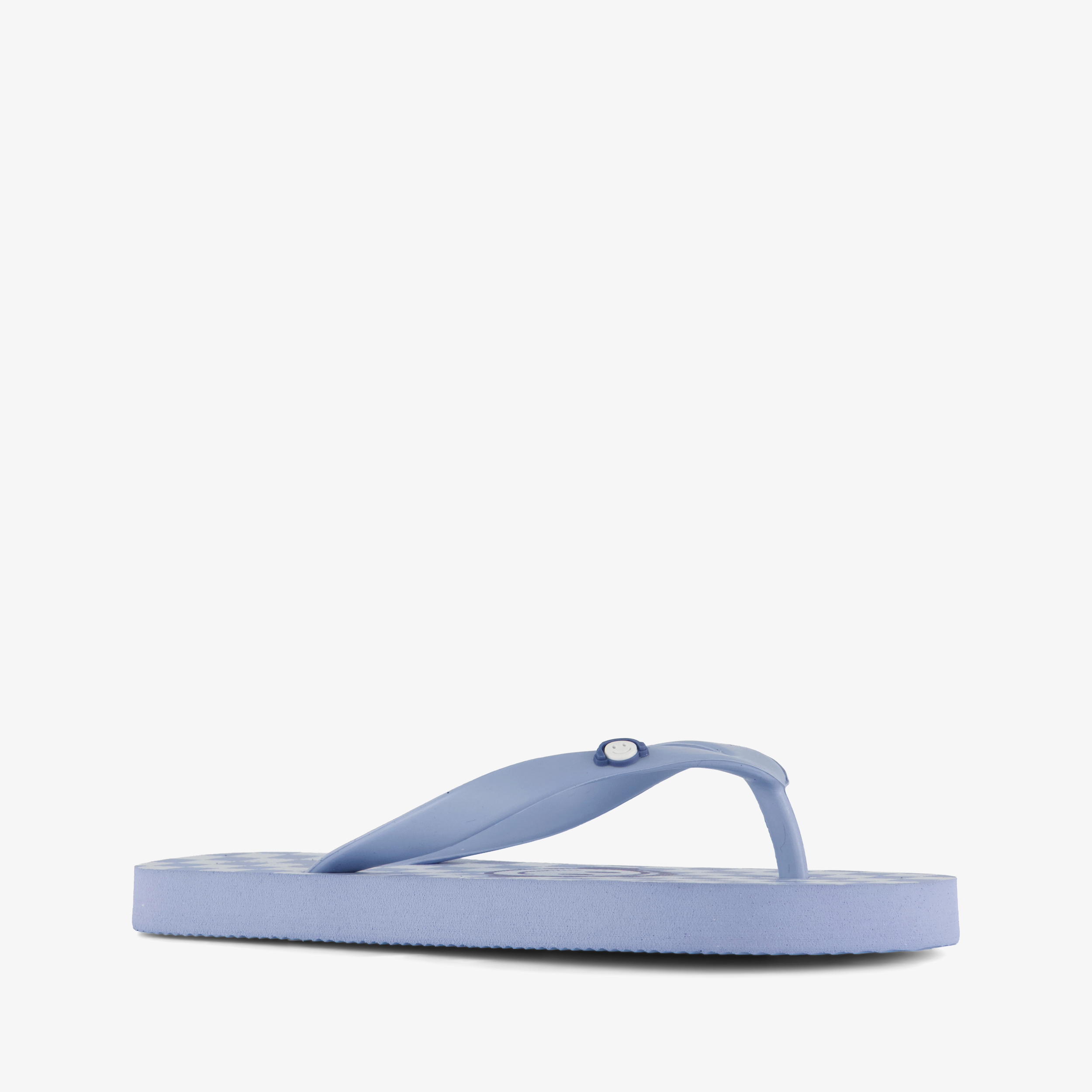 Kinder teenslippers met smiley blauw meisjes