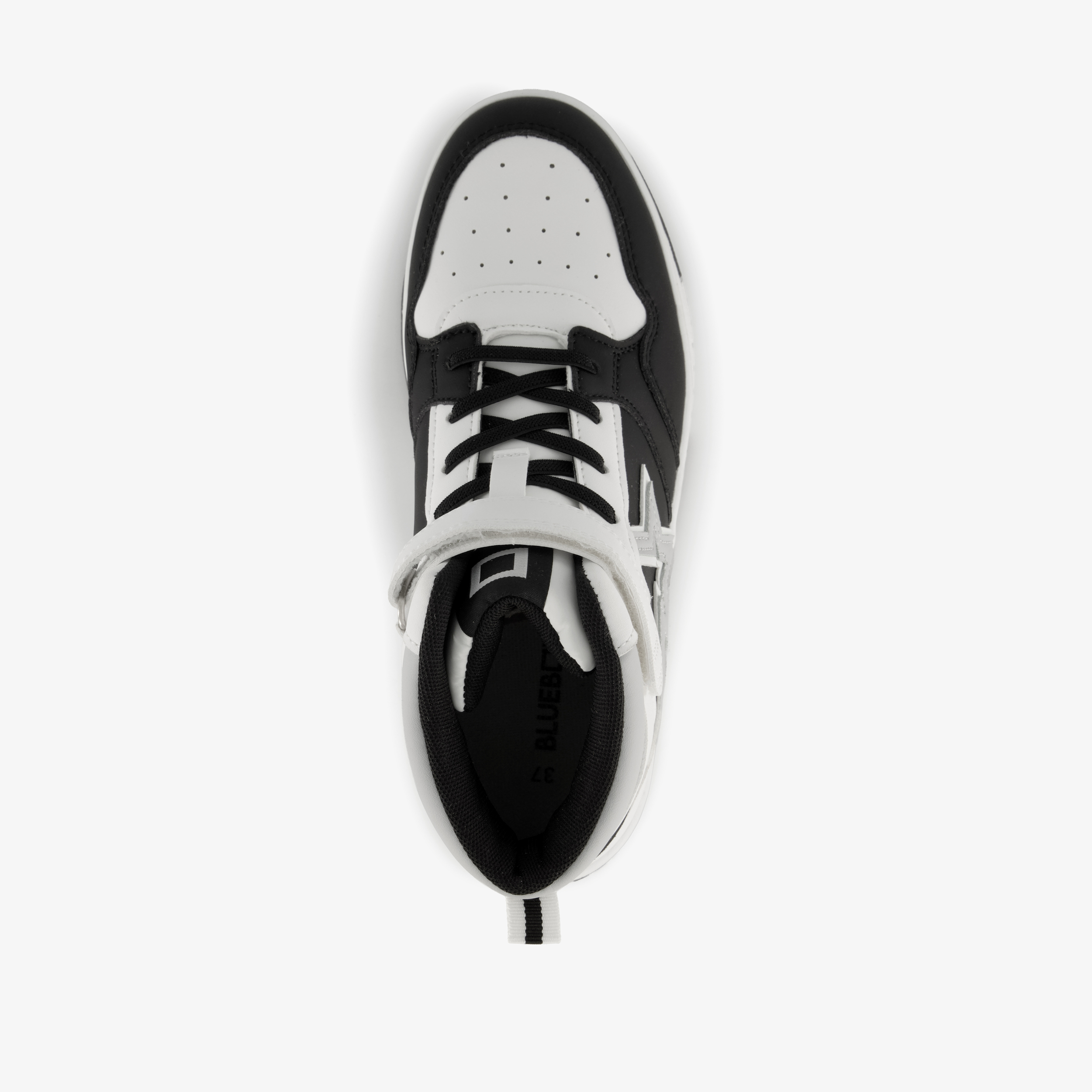 Blue Box hoge jongens sneakers met ster wit zwart – foto 4