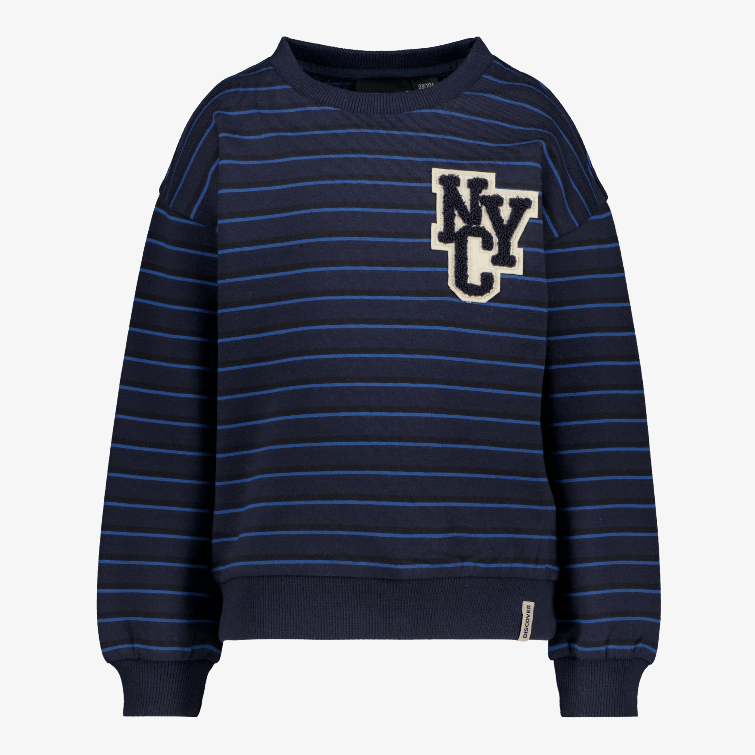 Unsigned gestreepte jongens sweater blauw truien & vesten