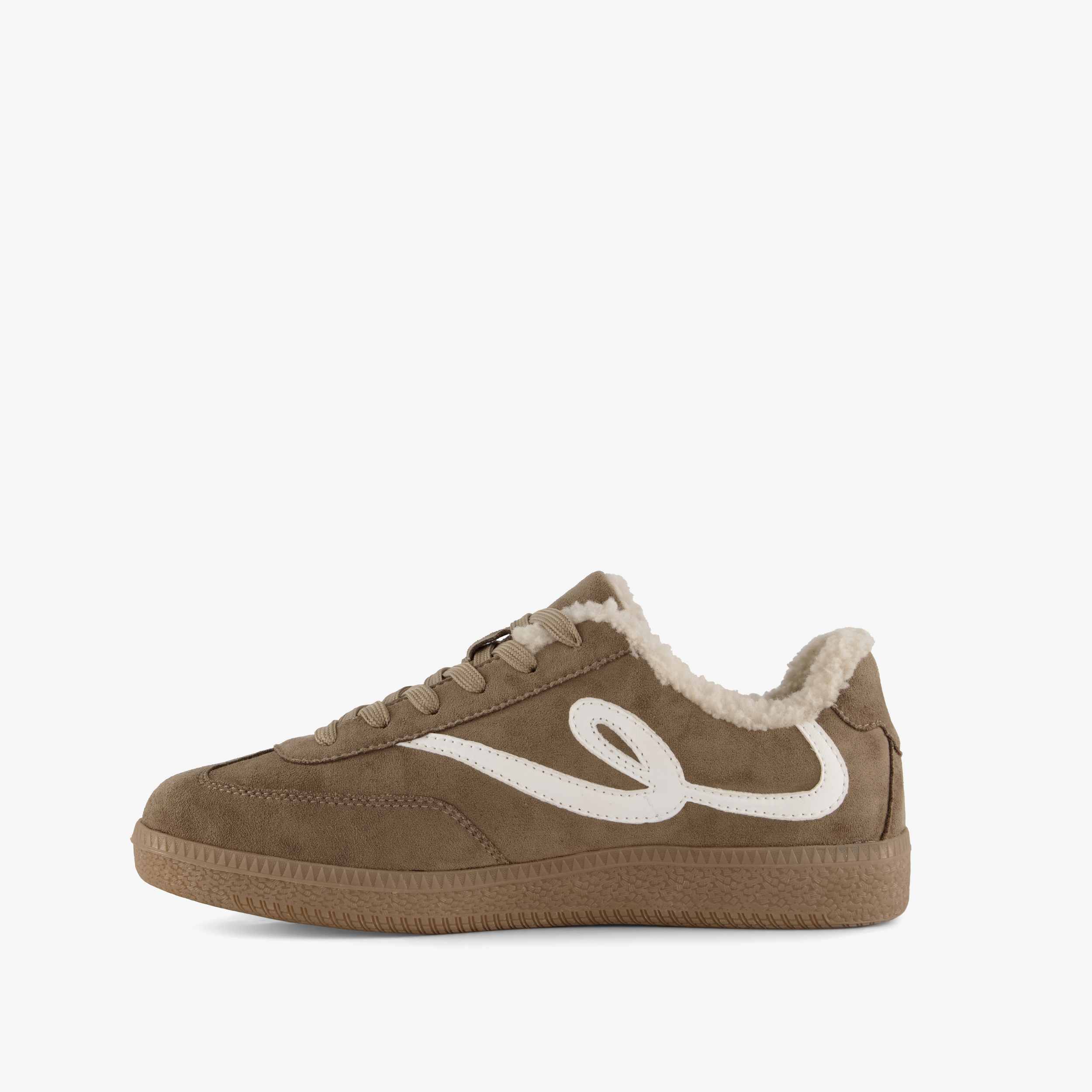 Blue Box dames teddy sneakers bruin