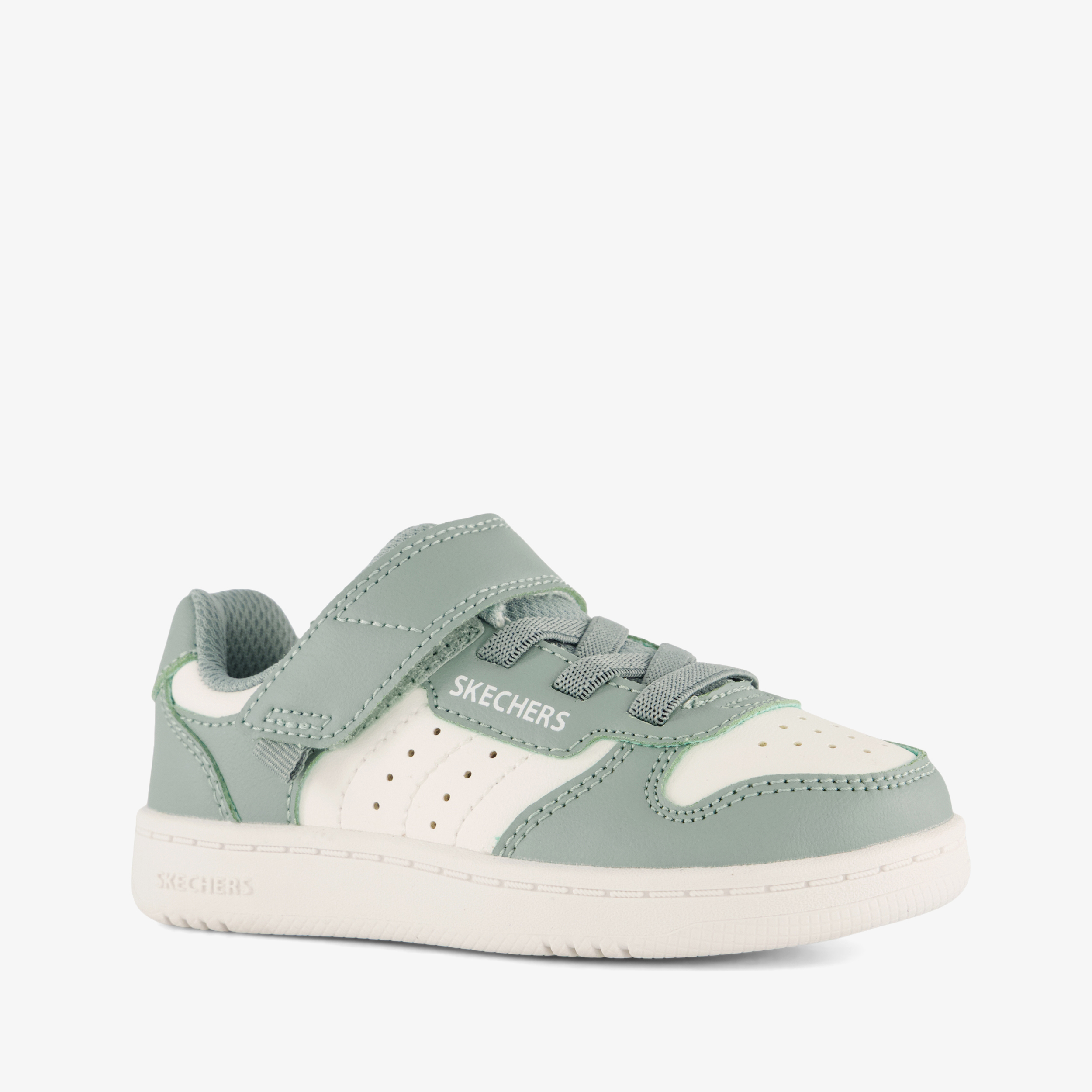 Skechers Quick Street kinder sneakers mintgroen wit