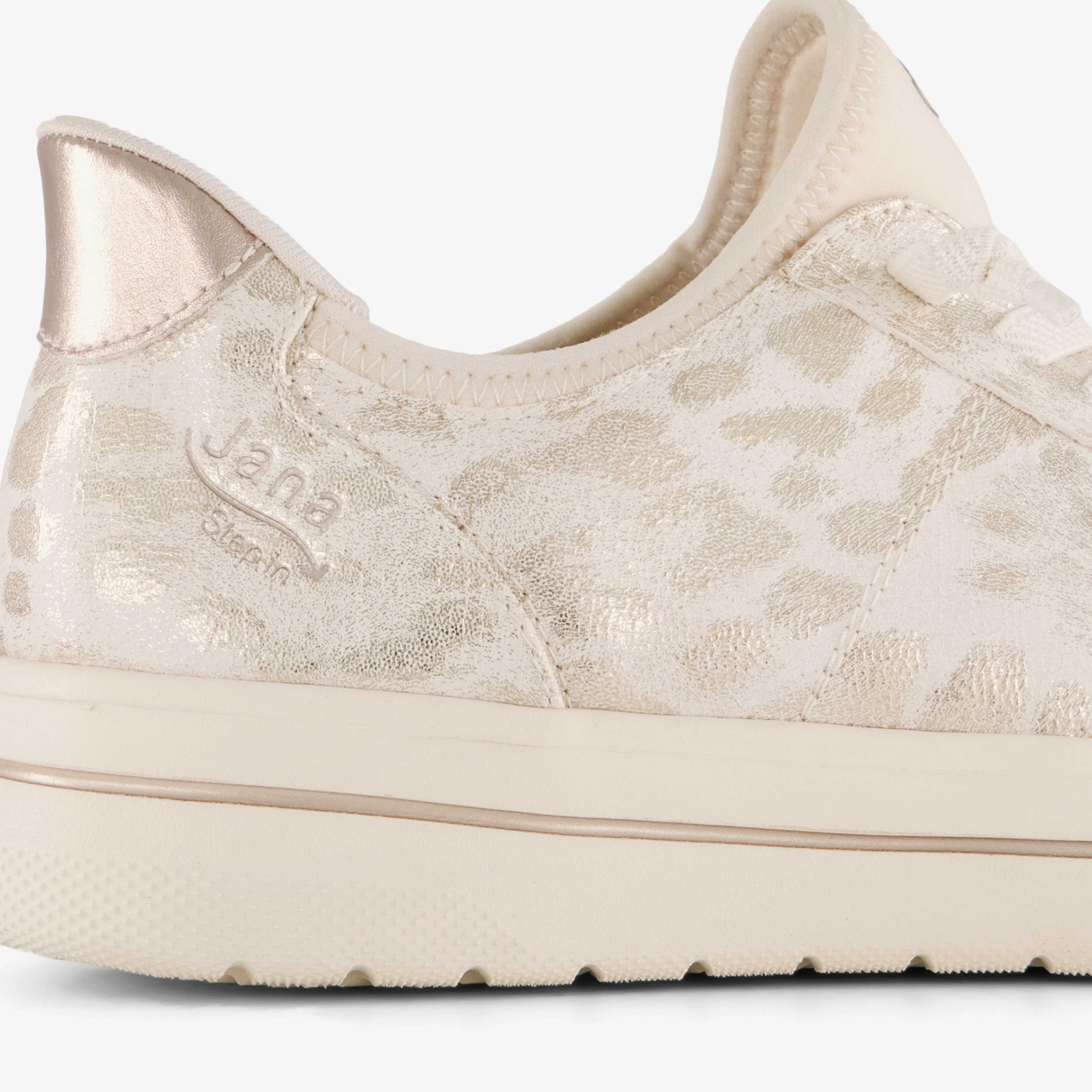 Jana Step In dames sneakers met H leest wit zilver – foto 5