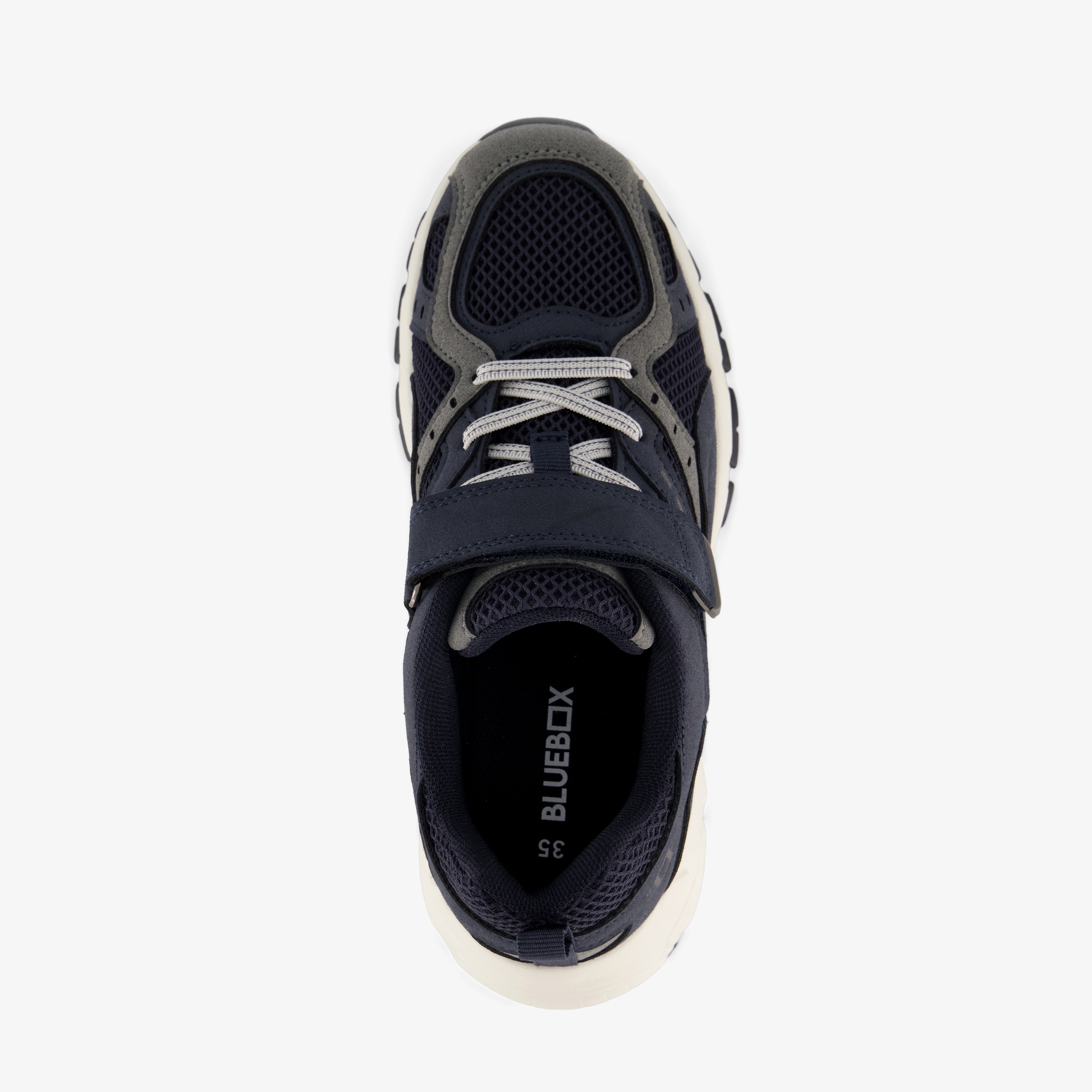 Blue Box jongens dad sneakers donkerblauw grijs – foto 4