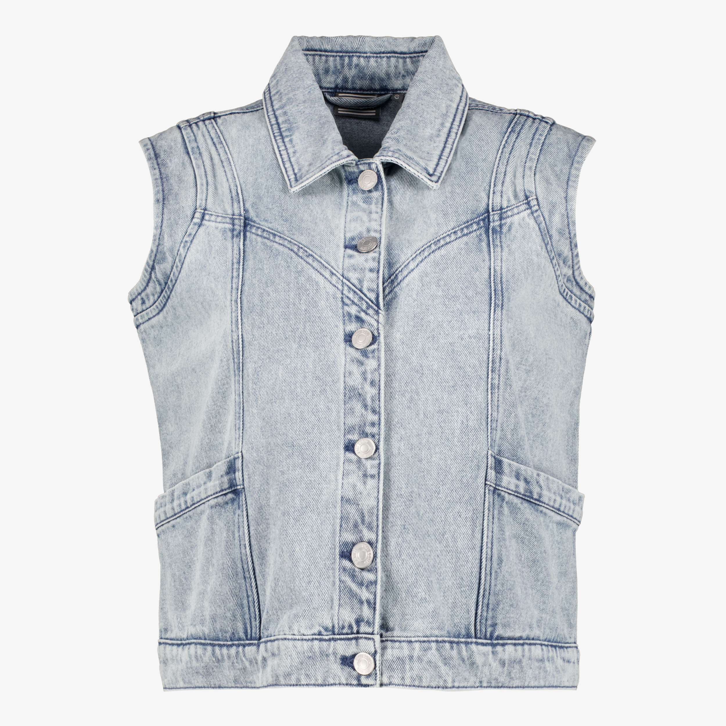 Twoday dames spijker gilet lichtblauw