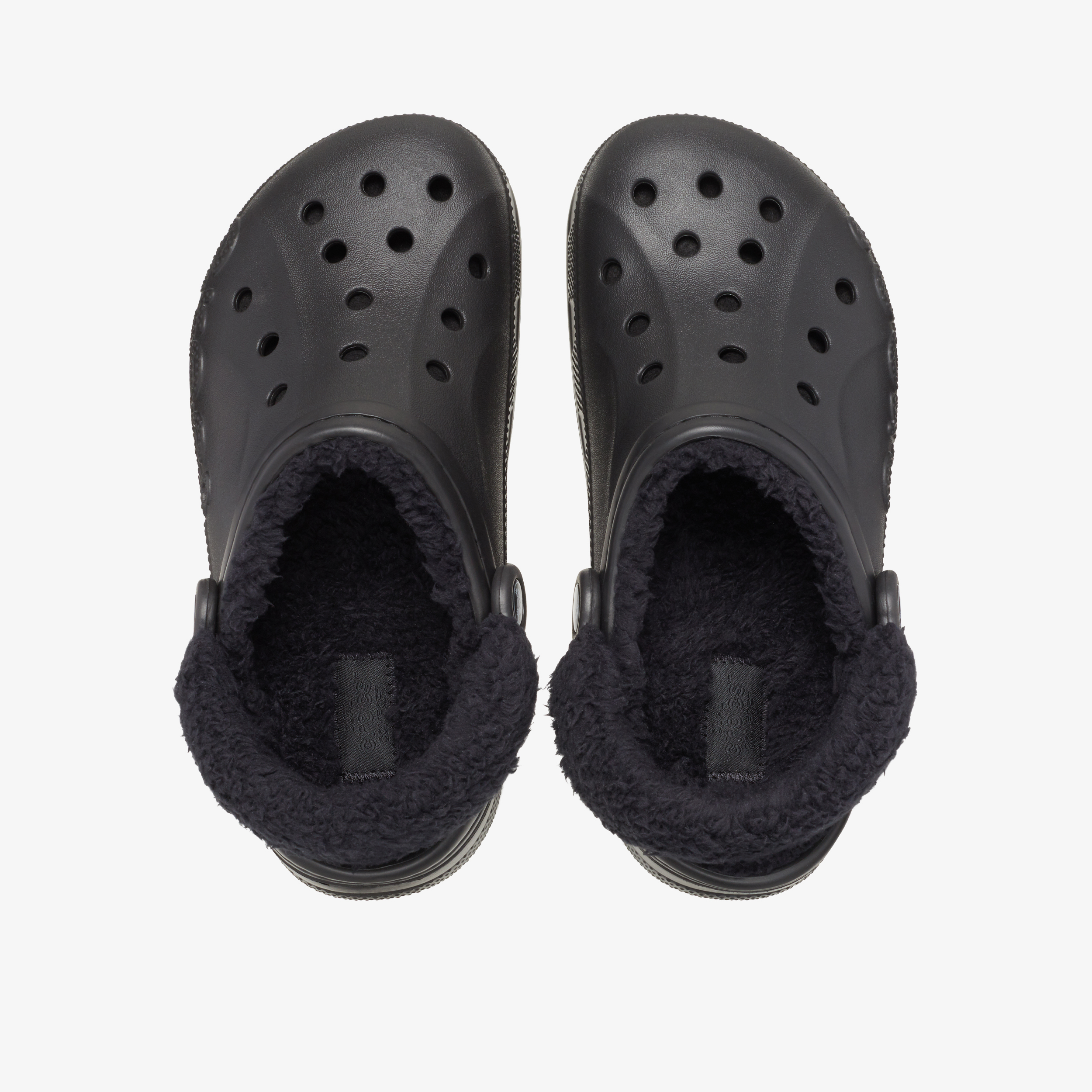 Crocs Baya Lined Fuzz Strap dames klompen zwart – foto 4