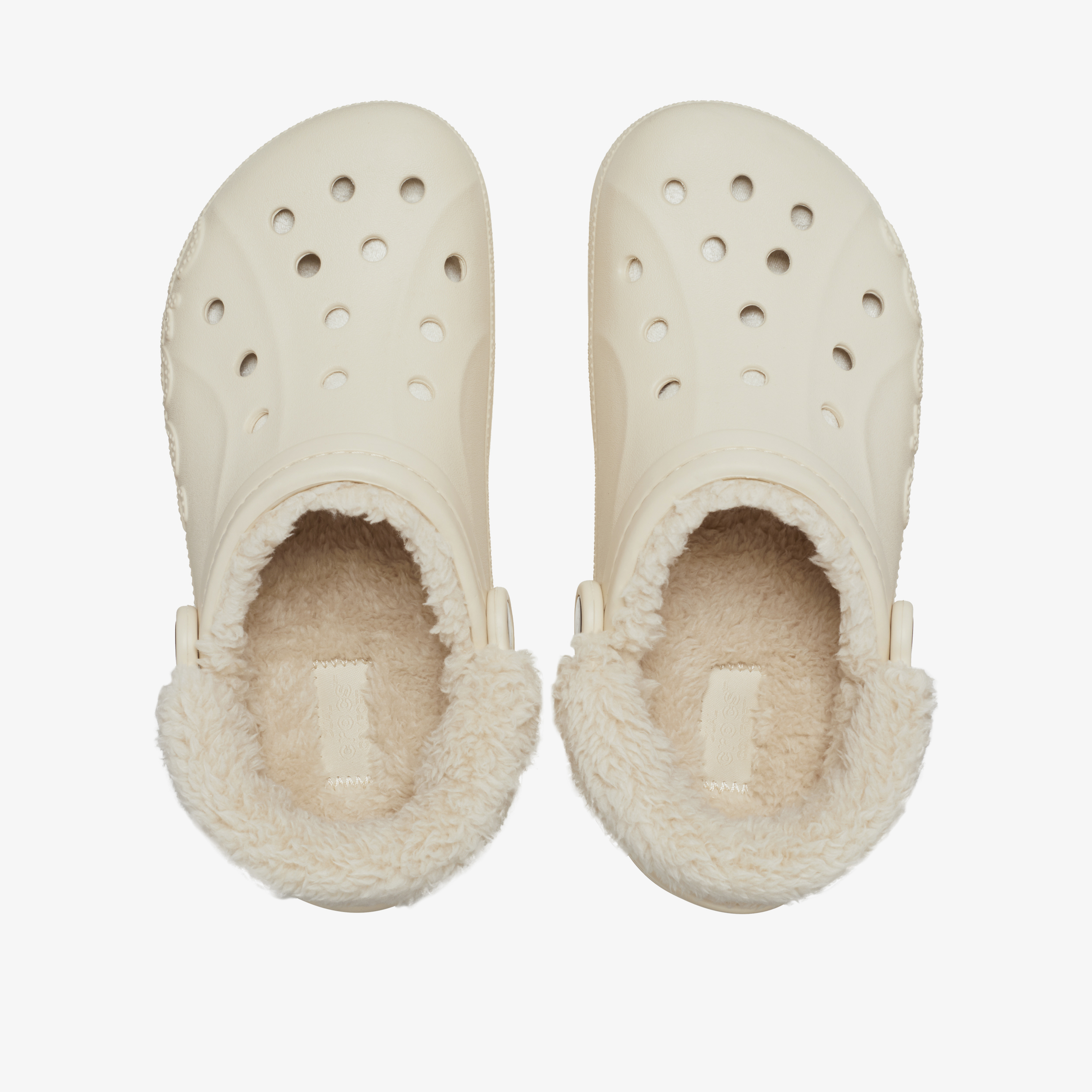 Crocs Baya Lined Fuzz Strap dames klompen wit – foto 4