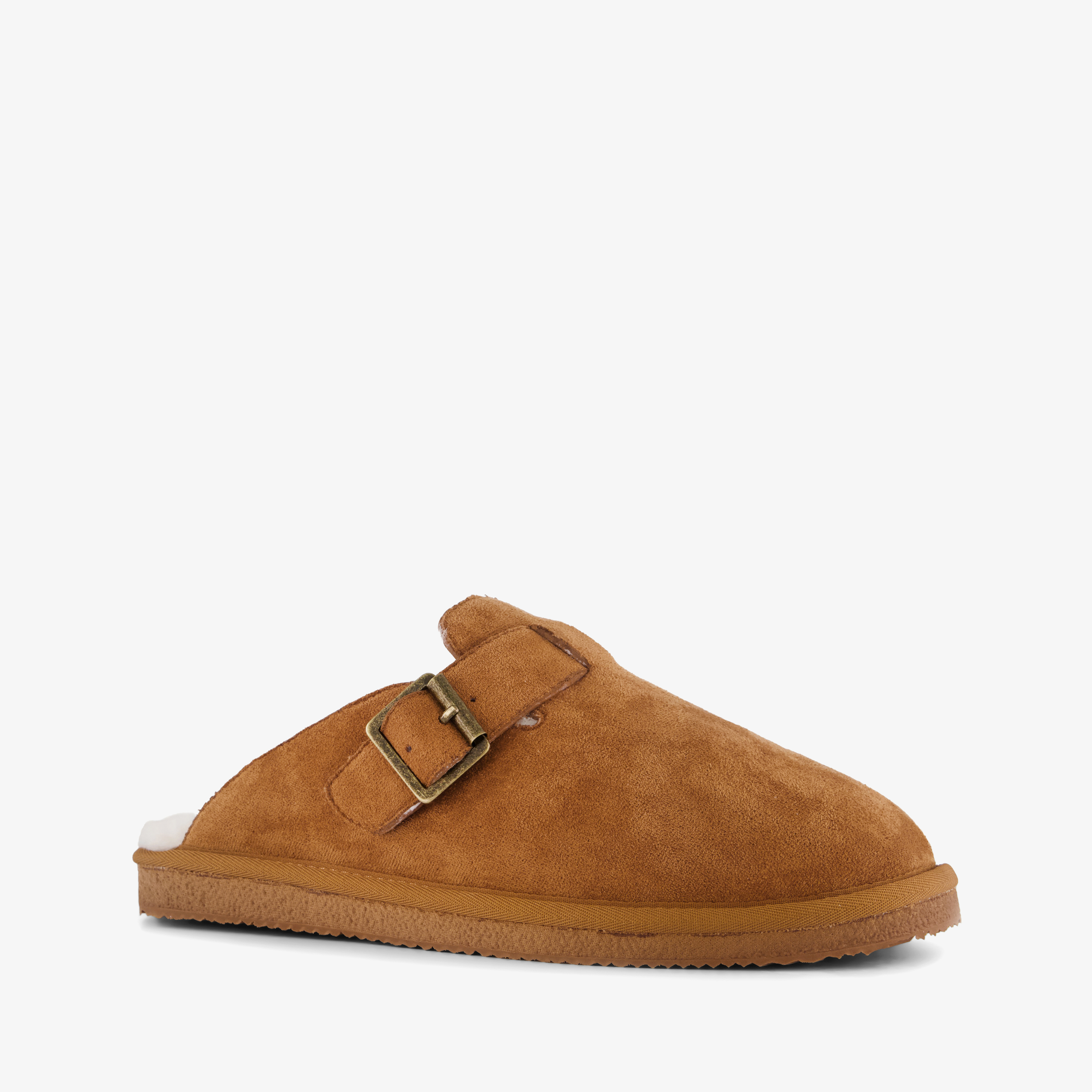 Thu!s gevoerde dames instap pantoffels cognac