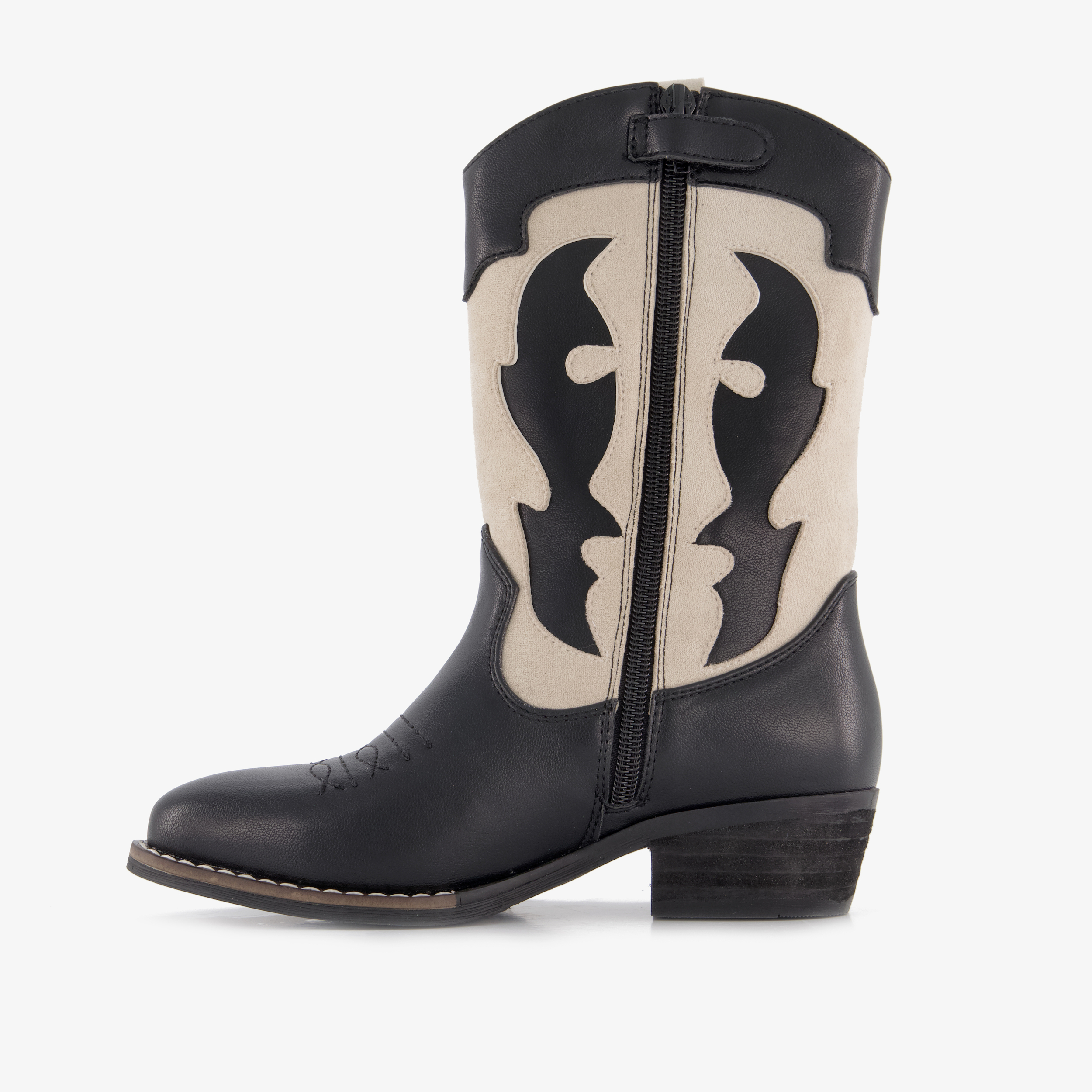 Blue Box meisjes western laarzen zwart beige