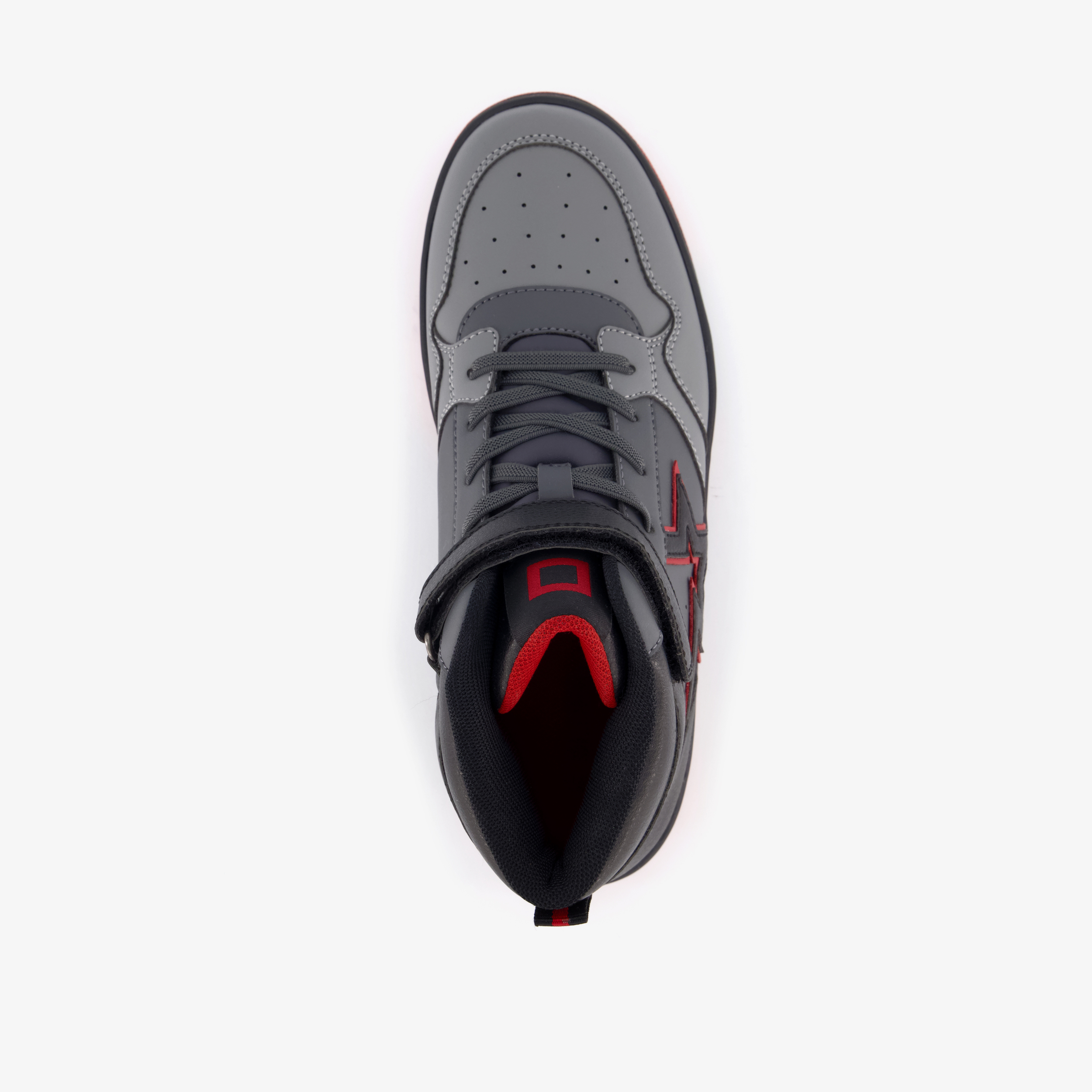 Blue Box hoge jongens sneakers met ster zwart grijs – foto 4