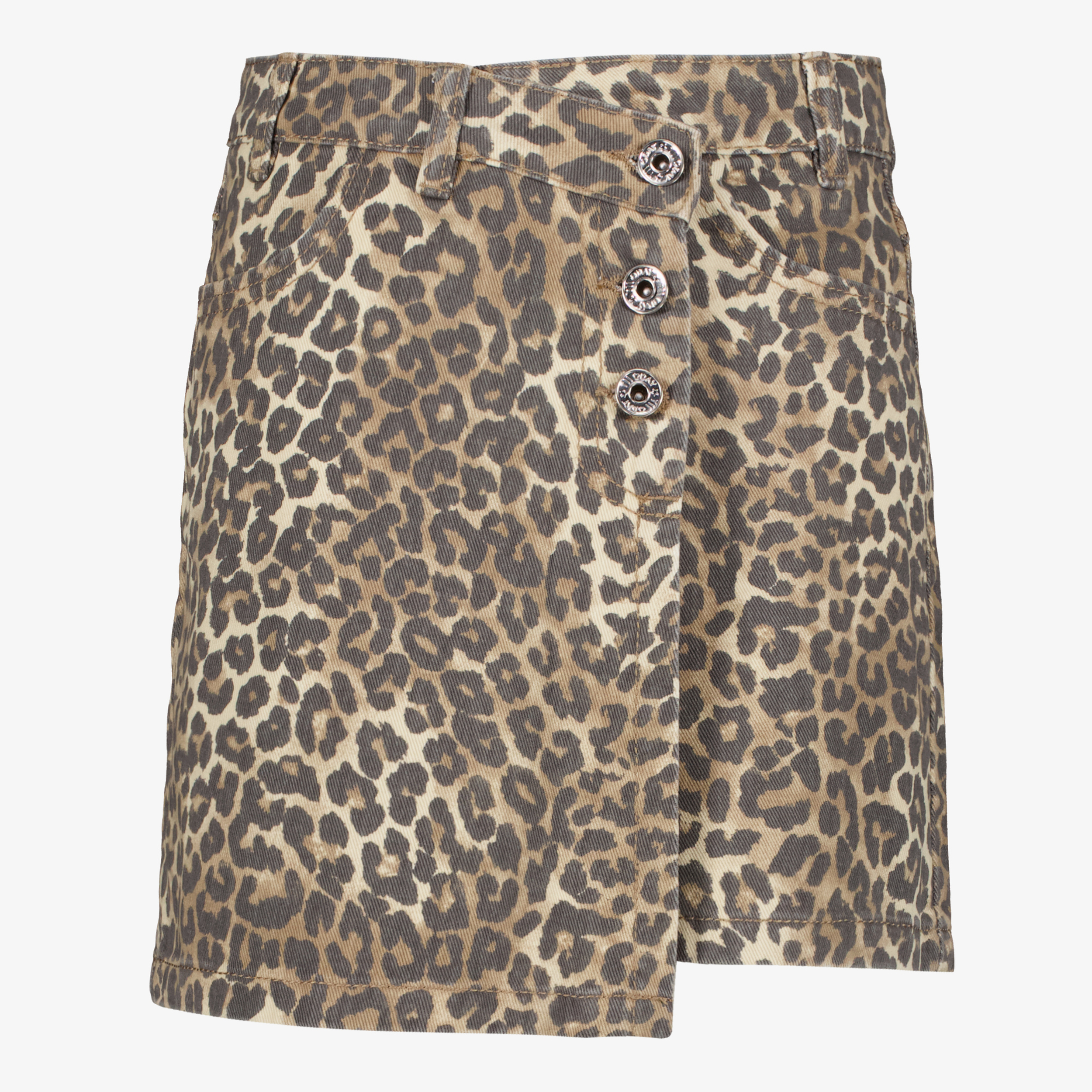 TwoDay meisjes skort met panterprint beige