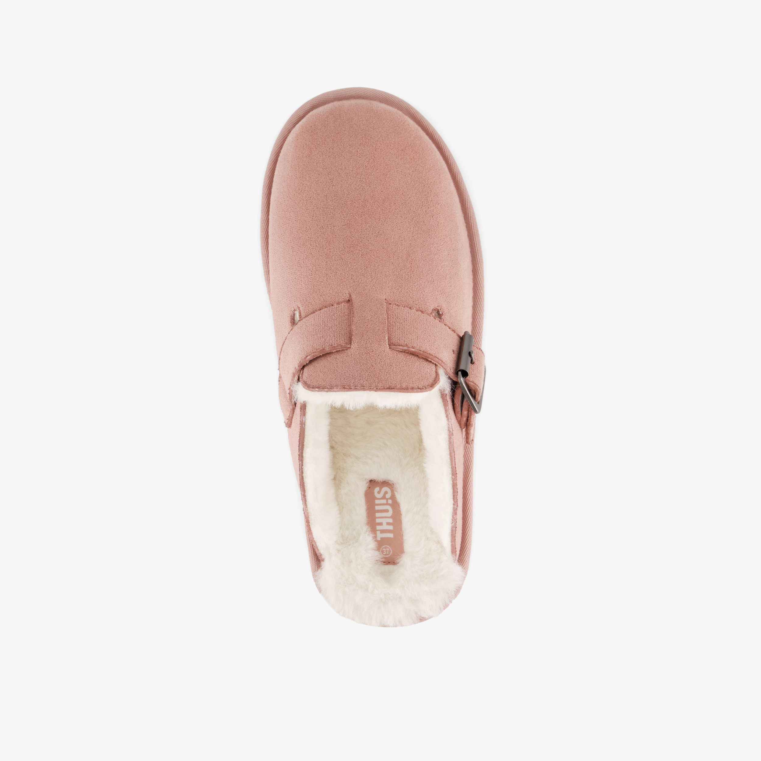 Thu!s gevoerde dames instap pantoffels roze – foto 4