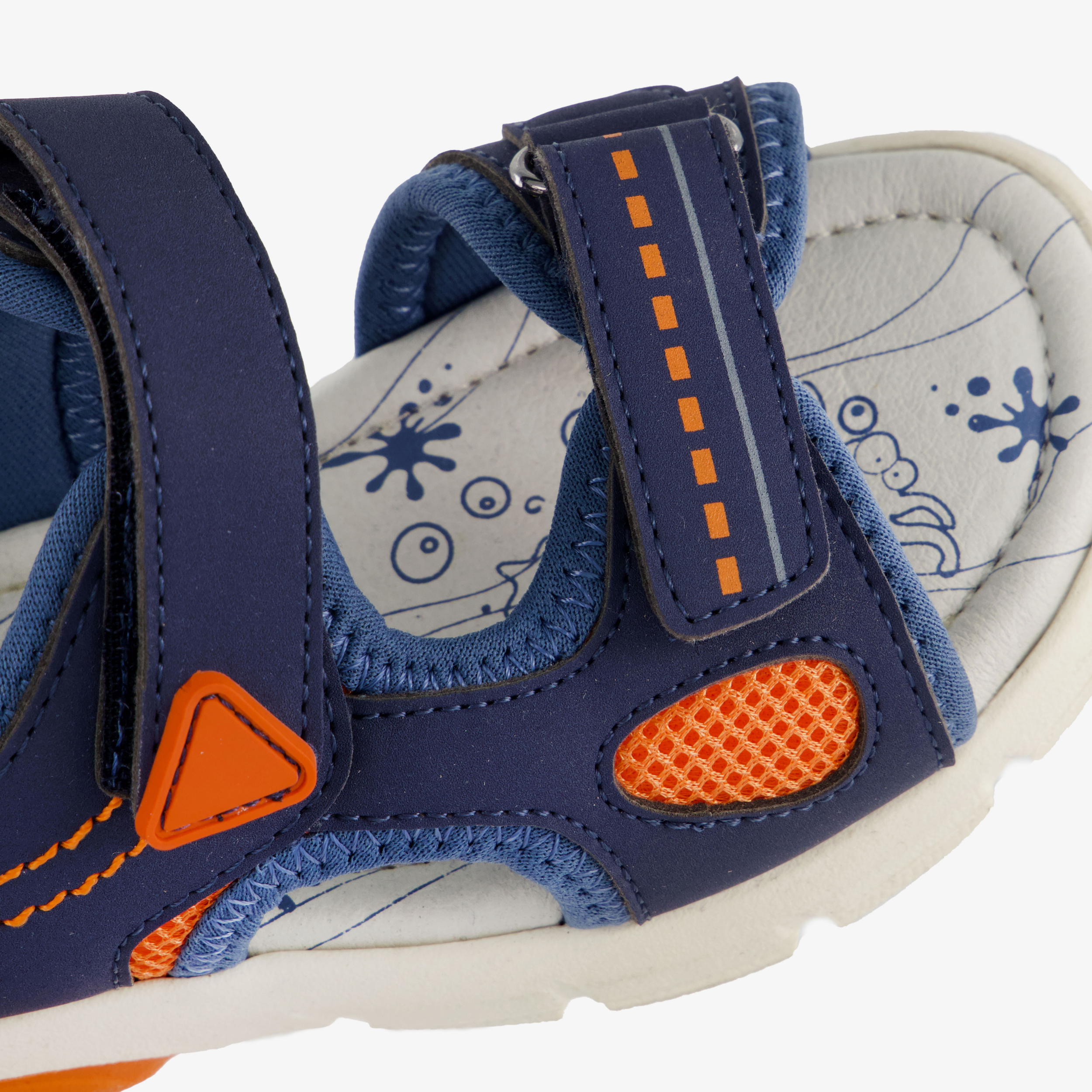 Blue Box jongens sandalen blauw oranje – foto 5