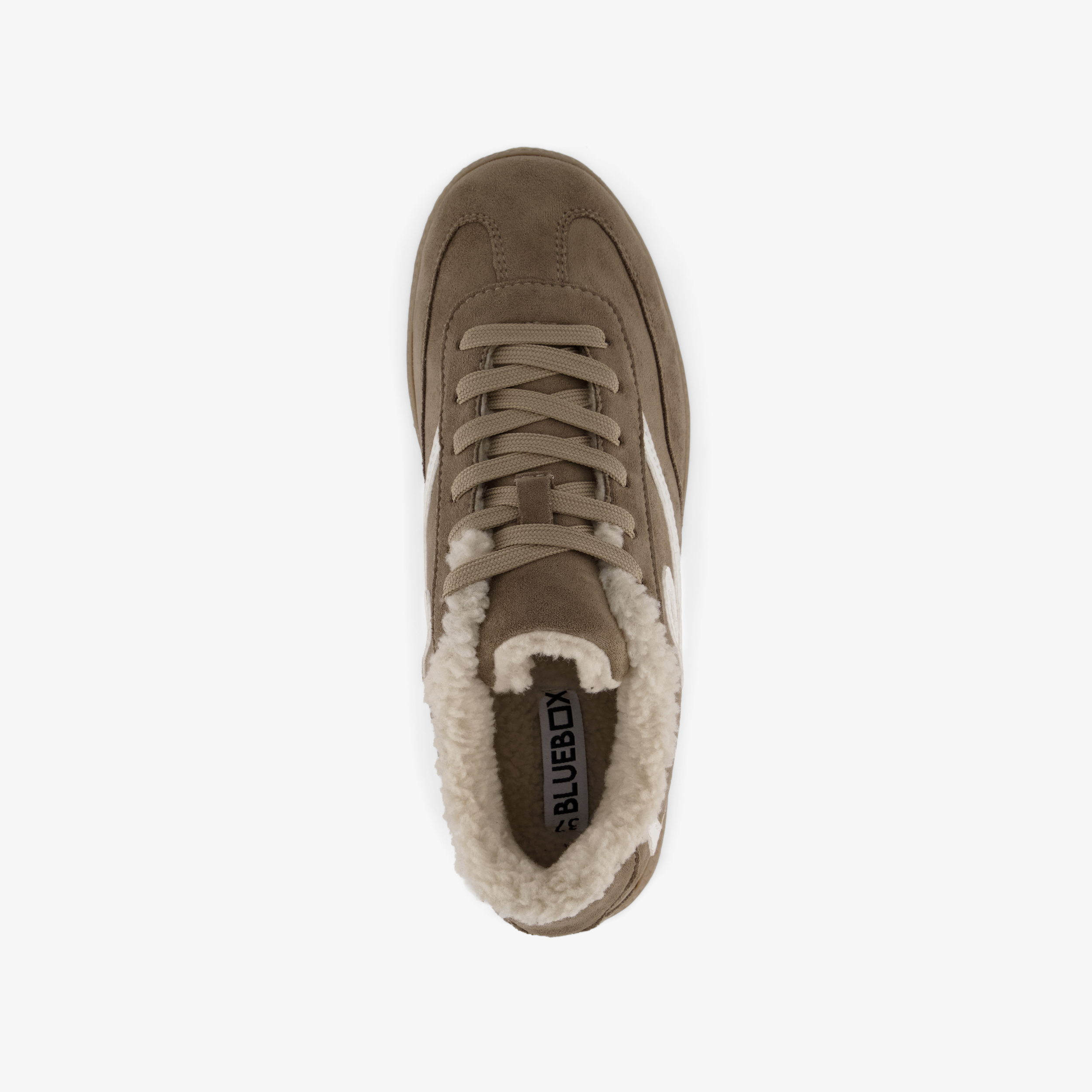 Blue Box dames teddy sneakers bruin – foto 4