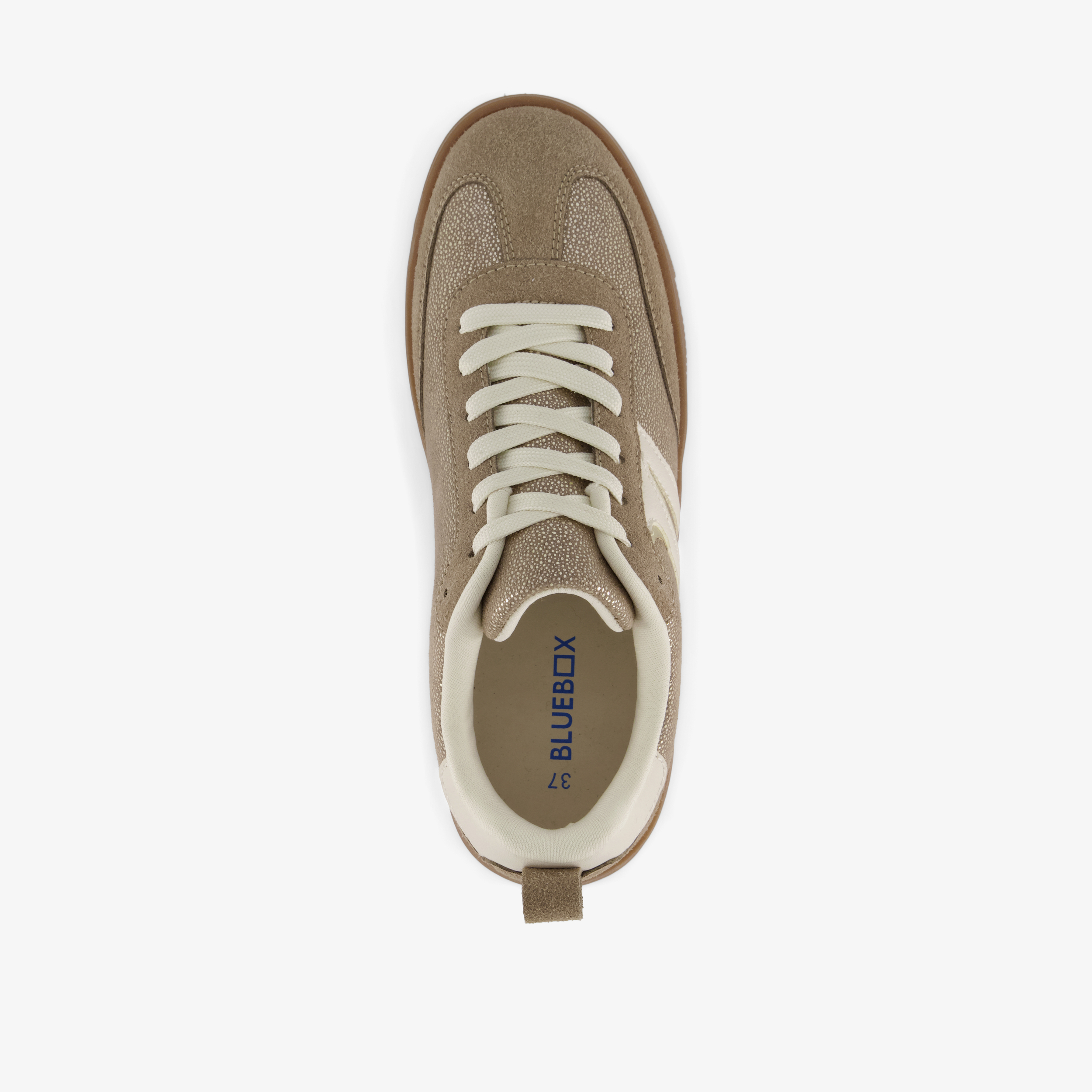 Blue Box metallic dames sneakers beige – foto 4