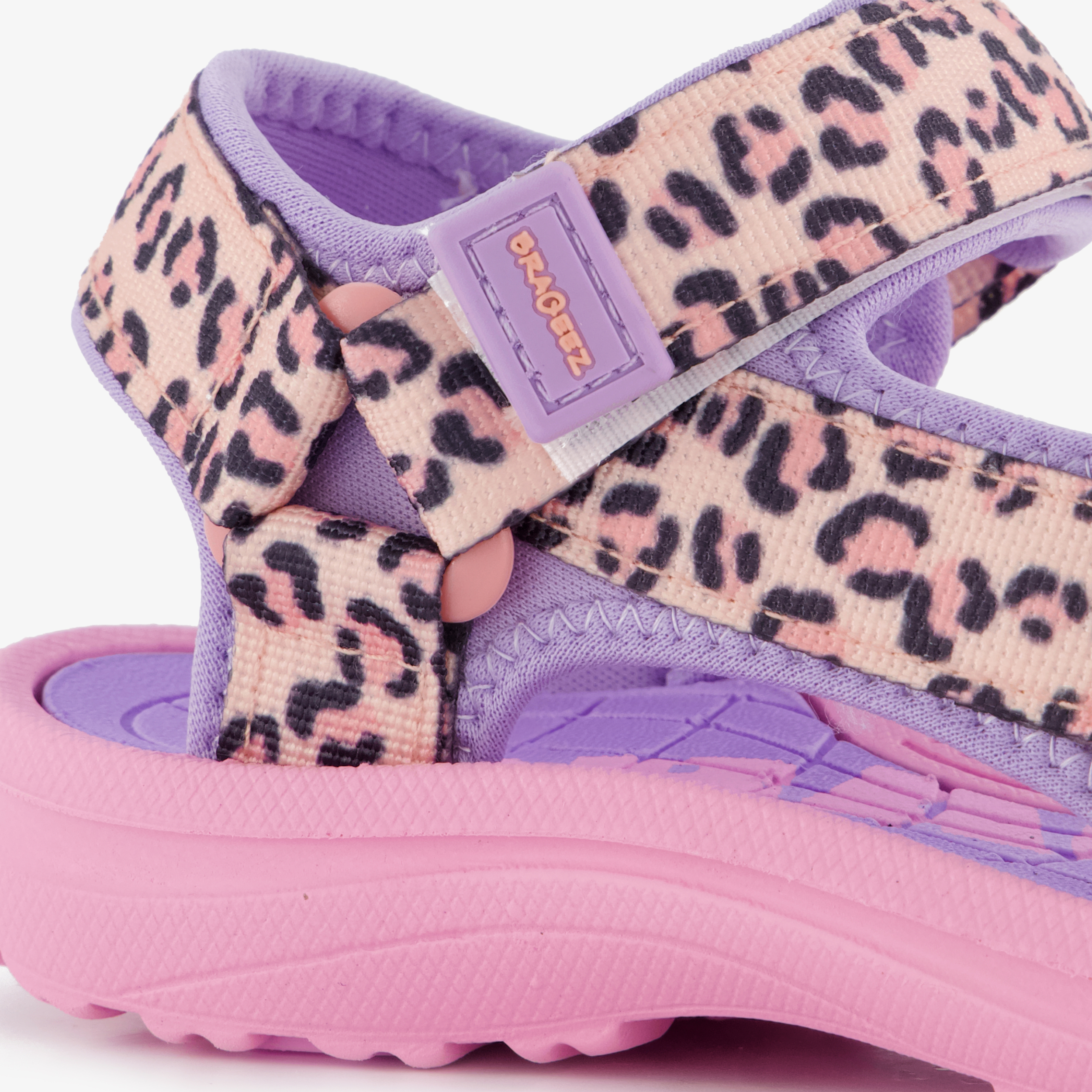 Braqeez meisjes sandalen met panterprint roze – foto 5