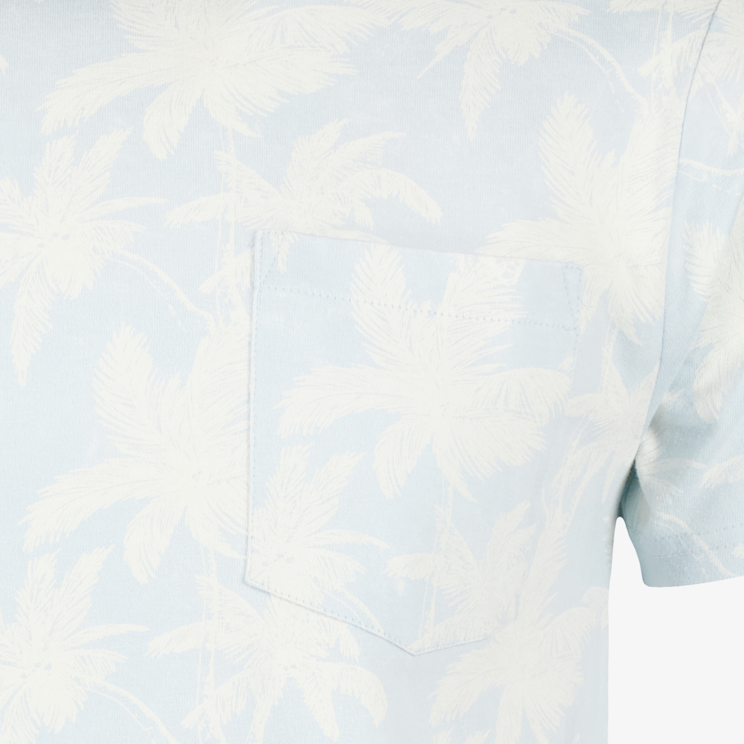 Unsigned heren T-shirt met palmbomen lichtblauw t-shirts & tops – foto 2