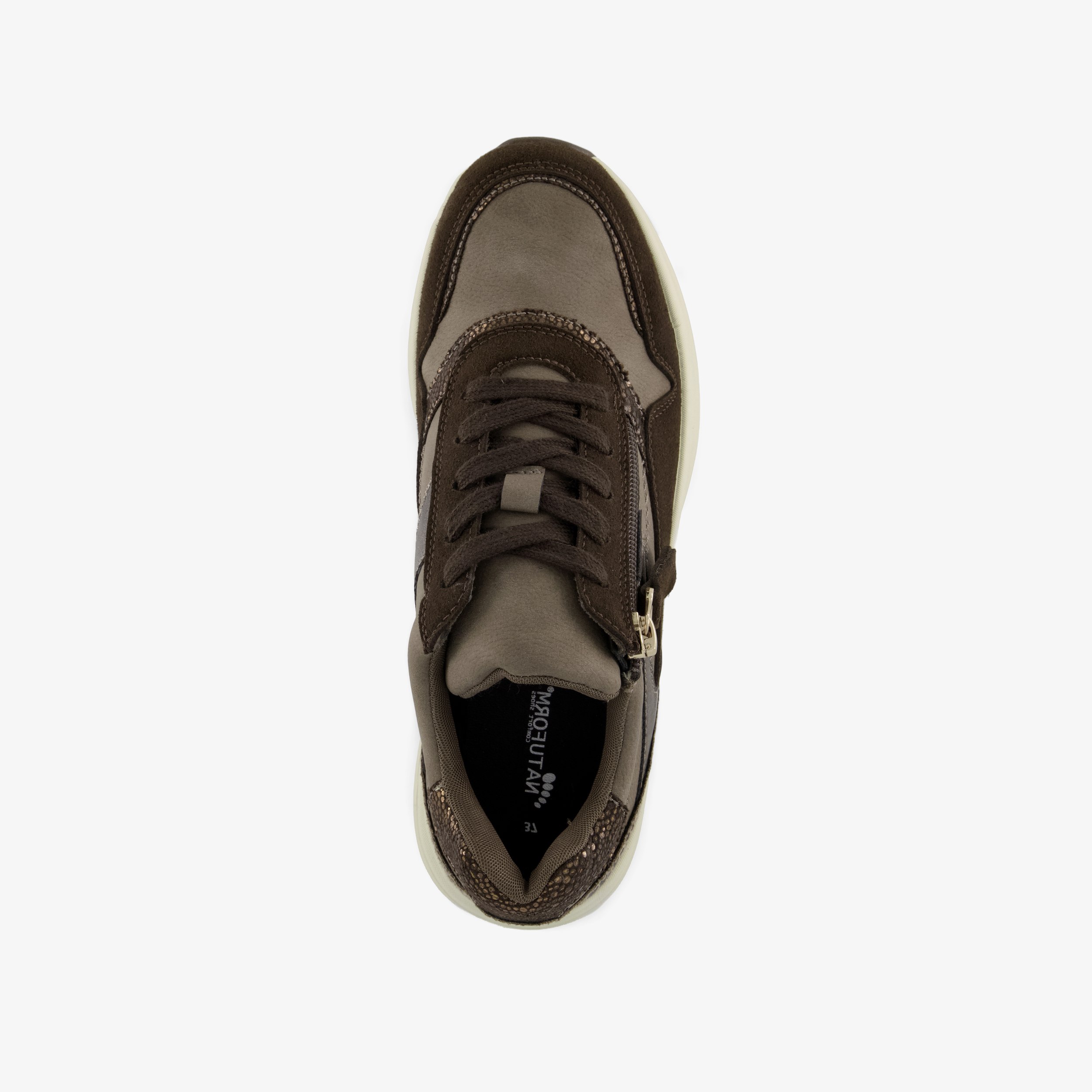 Natuform dames sneakers donkerbruin – foto 4