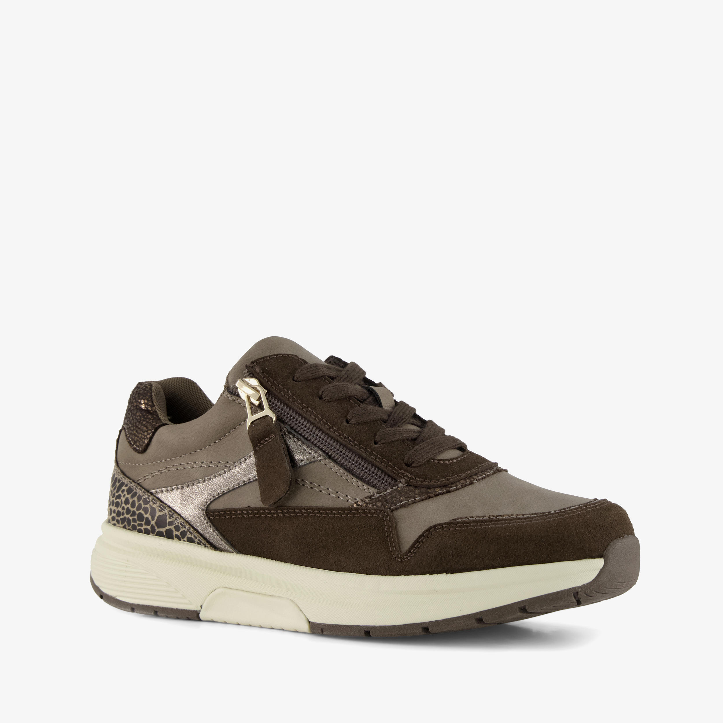 Natuform dames sneakers donkerbruin