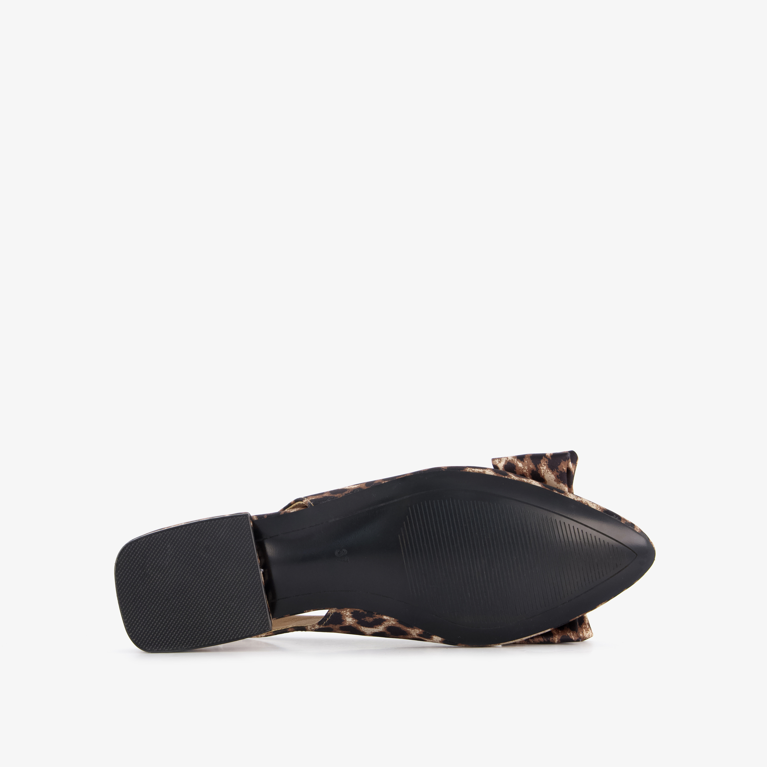 Nova dames slingbacks met strik en panterprint – foto 3