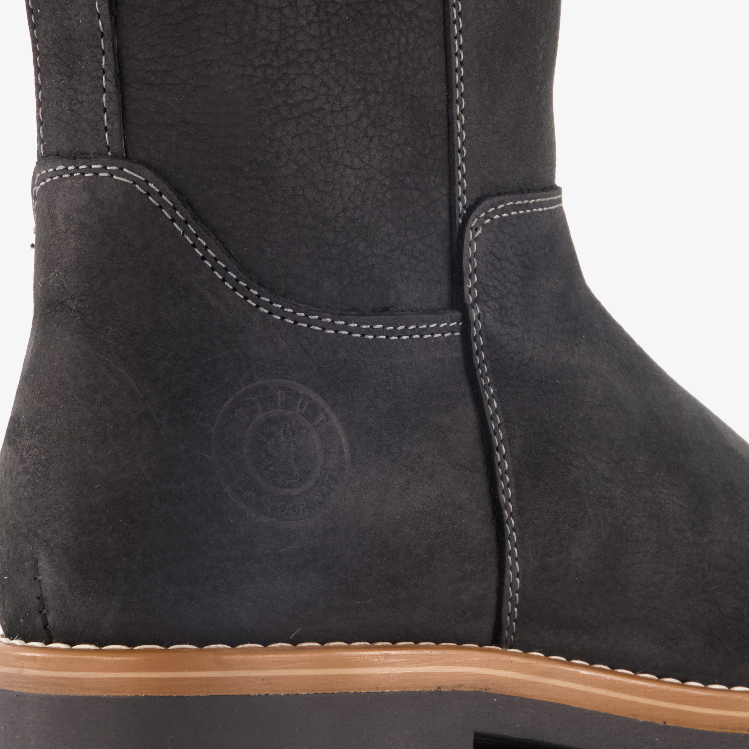 Output leren dames boots zwart enkellaarzen – foto 5