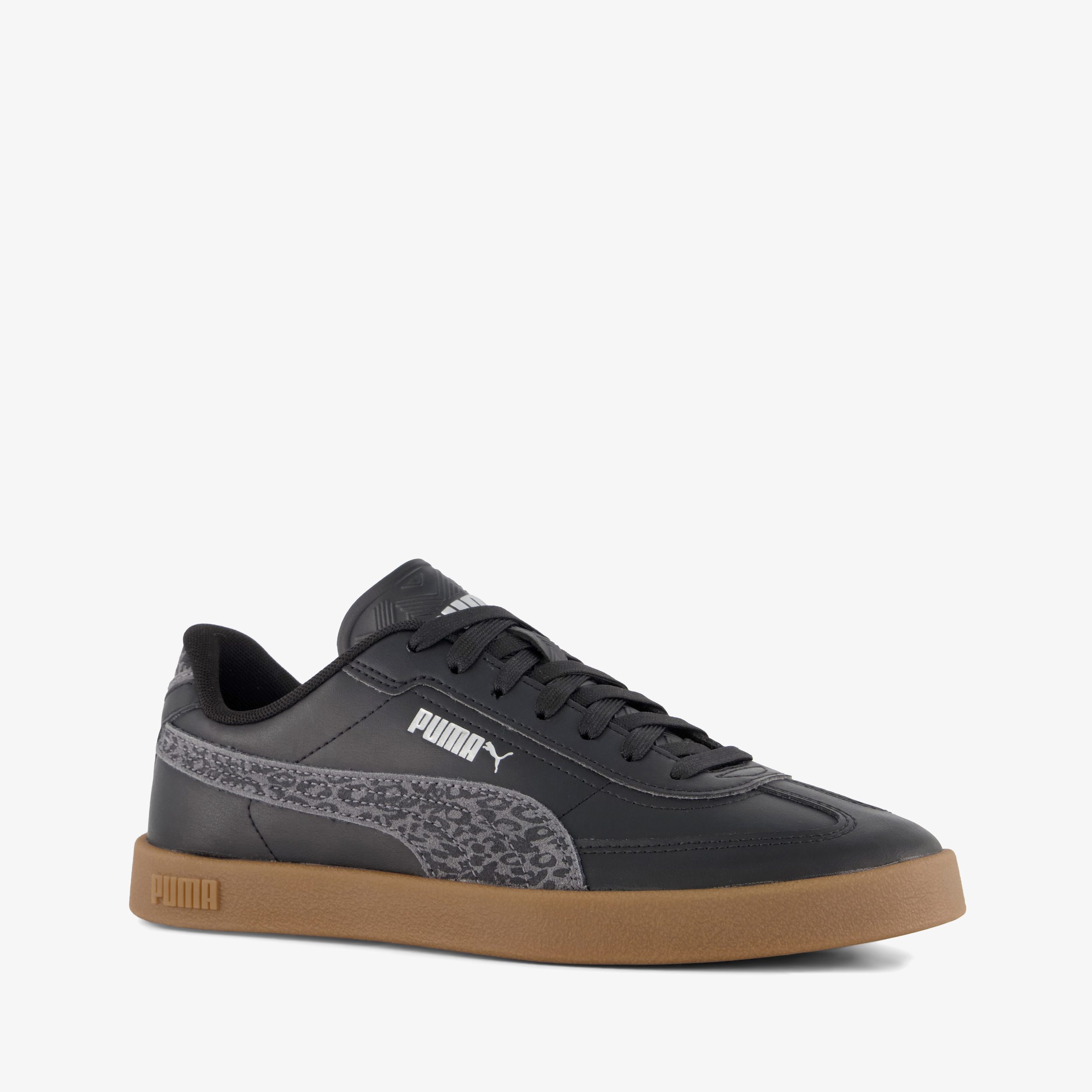 Puma Club II Era Animal Flair dames sneakers zwart