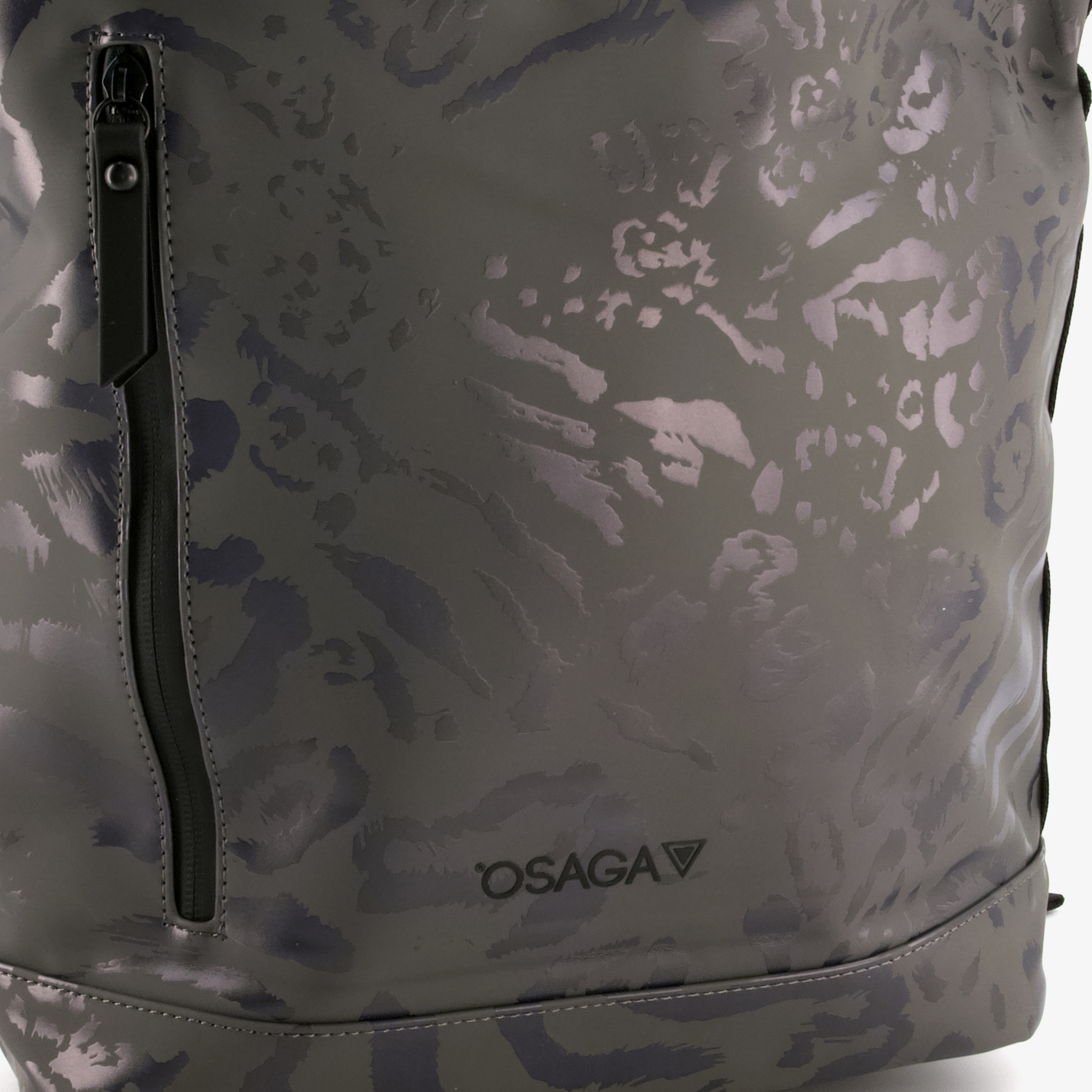 Osaga rolltop rugzak waterdicht zwart met panterprint 14 liter meisjes tassen – foto 2