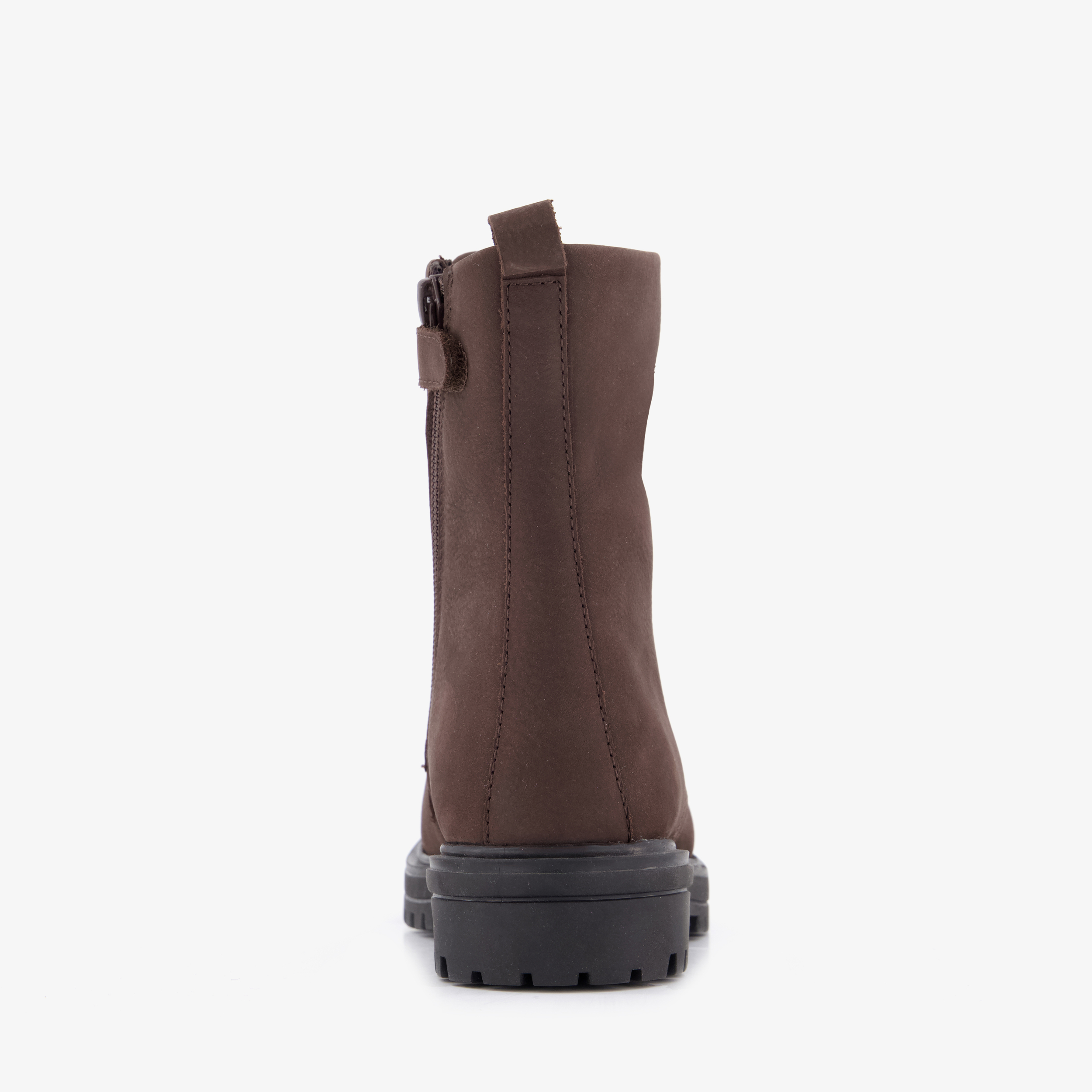 Groot leren meisjes veterboots donkerbruin – foto 2