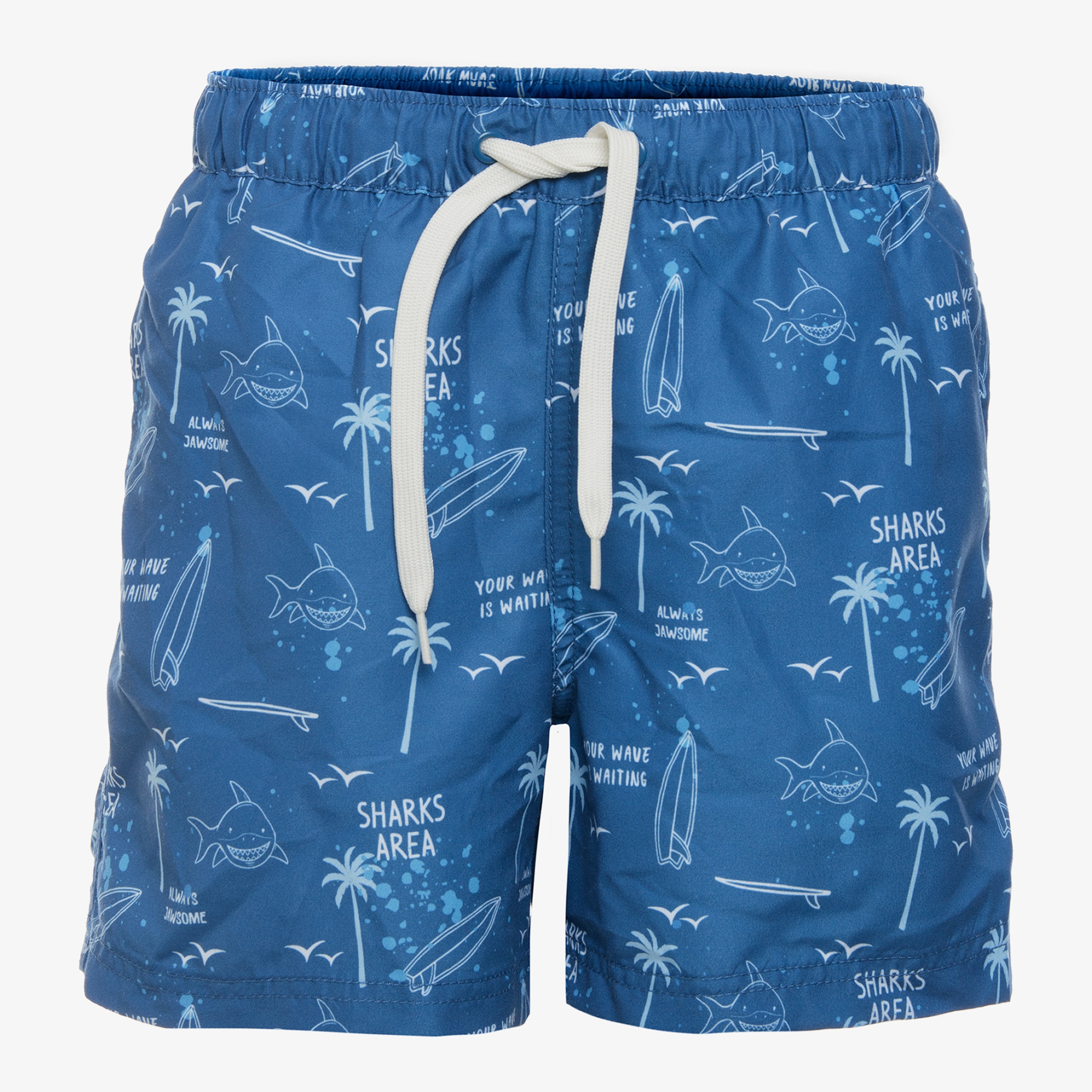 Osaga jongens zwemshort haaien print blauw