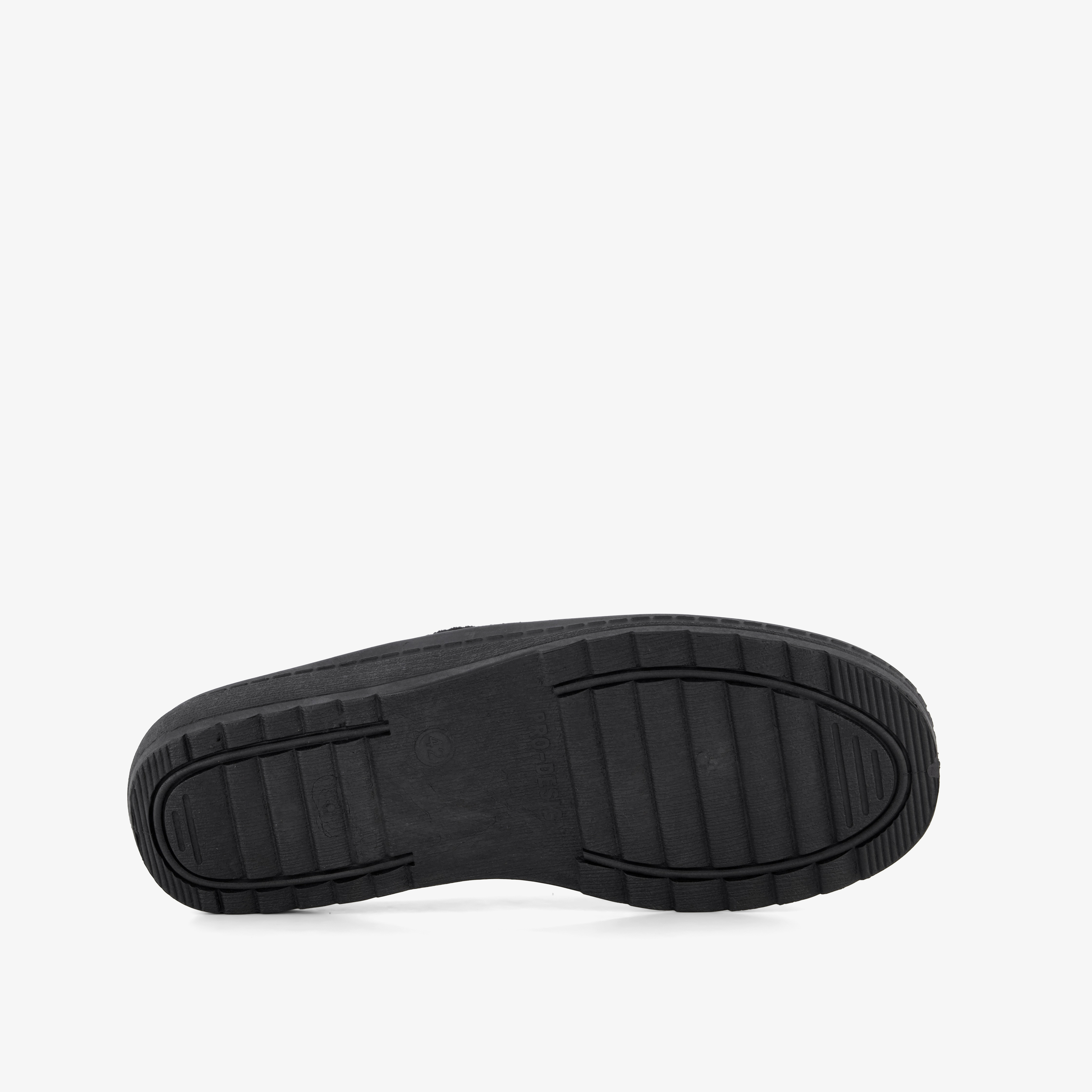 Natuform heren instap pantoffels ribstof zwart – foto 3